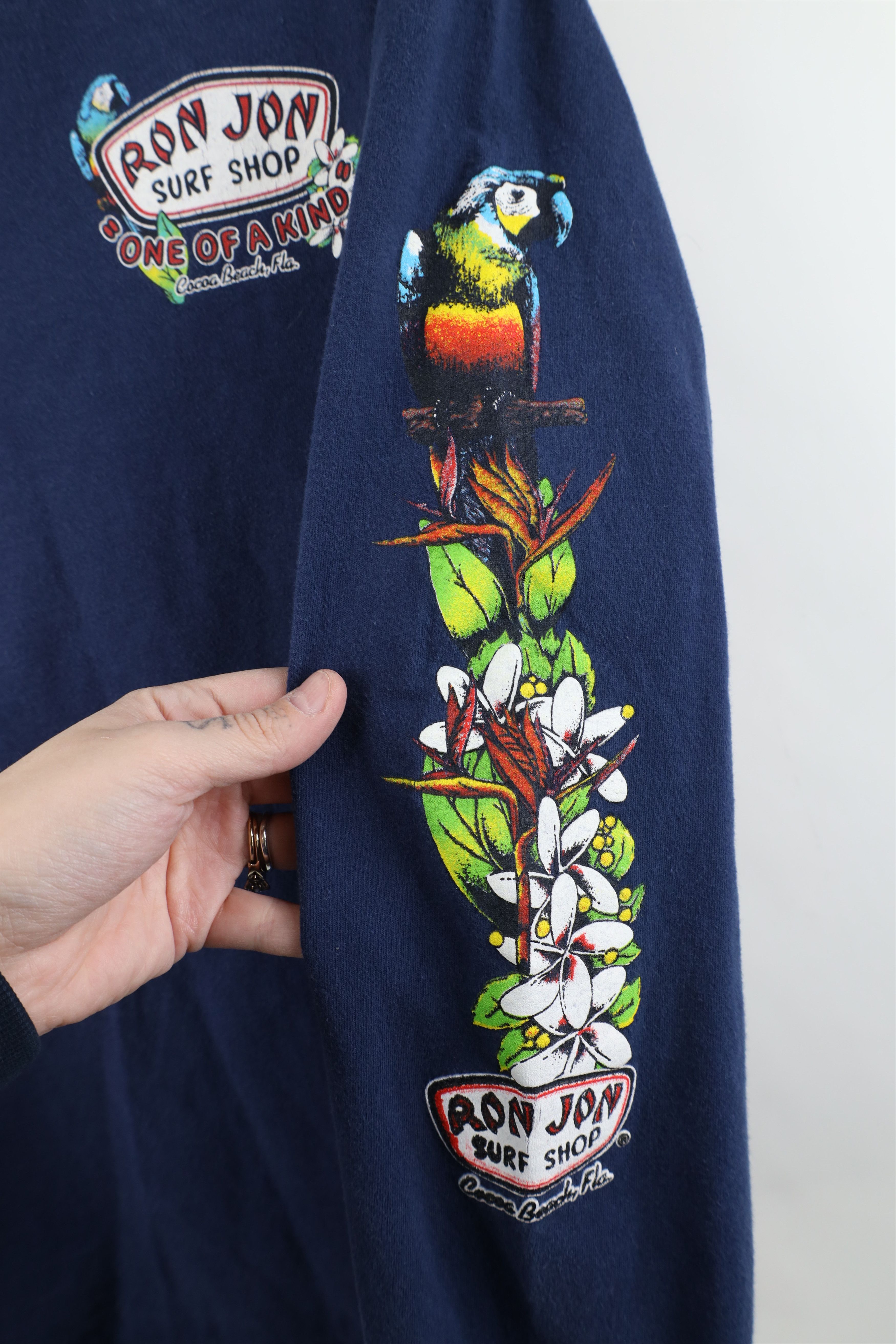 Vintage Vintage Ron Jon Surf Shop Spell Out Surf Long Sleeve T-Shirt Size US M / EU 48-50 / 2 - 11 Thumbnail