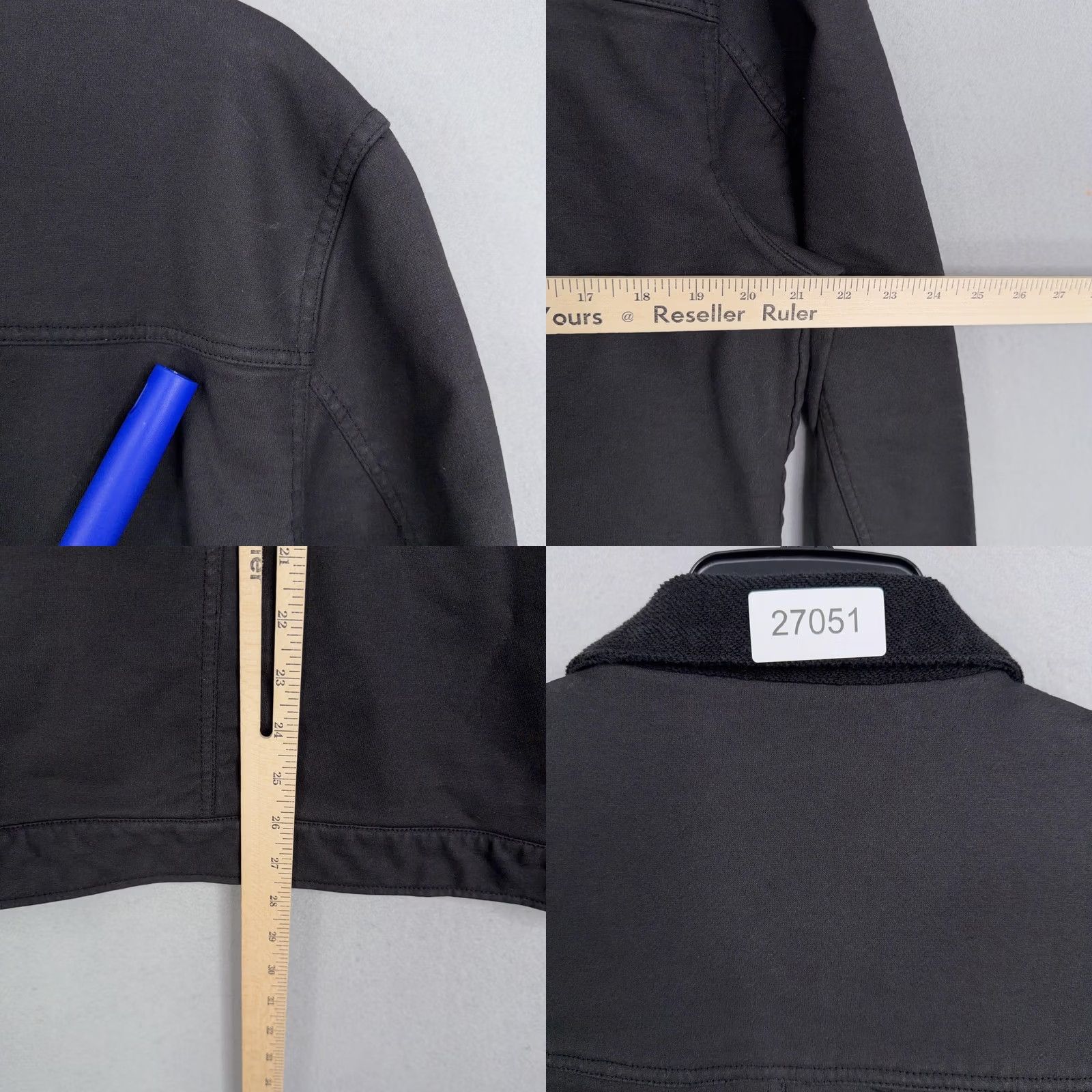 Vintage KR3W Jacket Mens XL Black Canvas Bomber Snap Front Lined Pockets Workwear Varsity No. Eleven Mens XL Size US XL / EU 56 / 4 - 8 Thumbnail