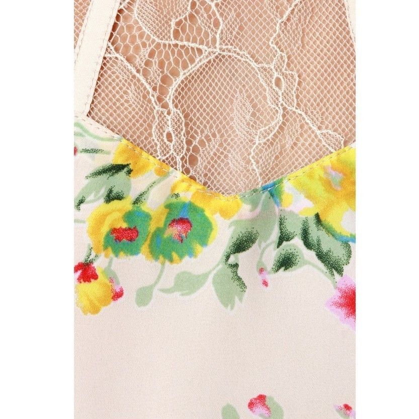 Other Under Skies Bloom for Improvement Cream Floral Print Dress Size M / US 6-8 / IT 42-44 - 5 Thumbnail