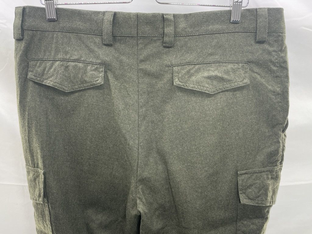Brunello Cucinelli BRUNELLO CUCINELLI Green Flannel Wool Flat Front Cargo Pants Size US 36 / EU 52 - 9 Thumbnail