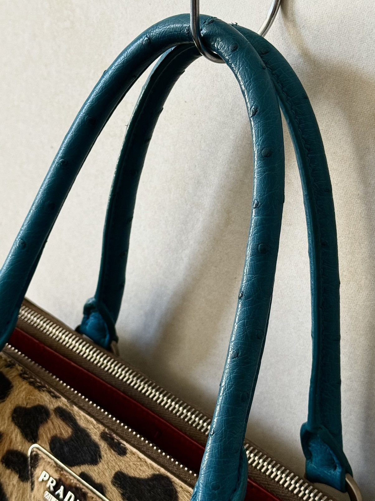 Prada Rare Prada - Galleria - Ostrich Cavallino - Hand bag Size ONE SIZE - 4 Thumbnail
