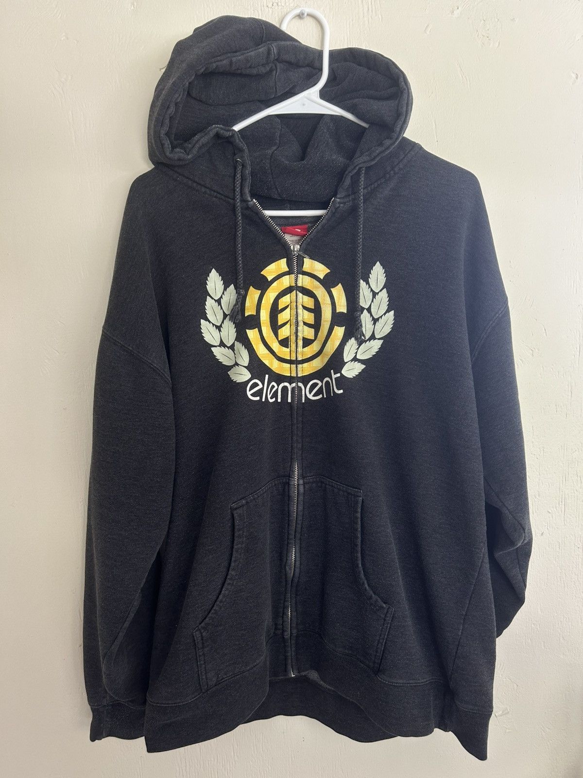 Element Vintage Element Logo Zip Up Hoodie Size US XL / EU 56 / 4 - 1 Thumbnail