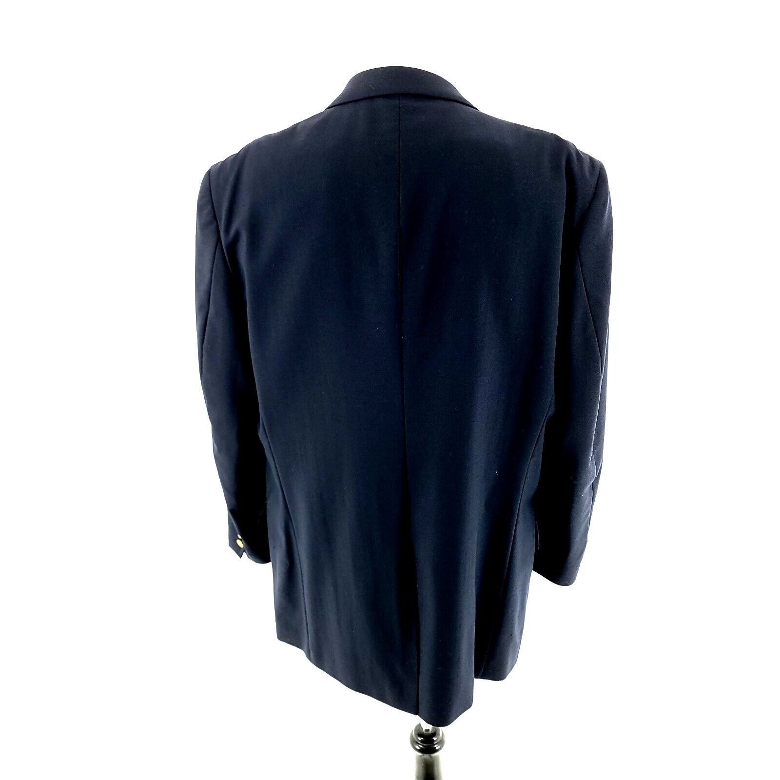 Vintage Tailors Row Deansgate Worsted Wool 2 Gold Button Blazer 44L Size 44L - 6 Thumbnail
