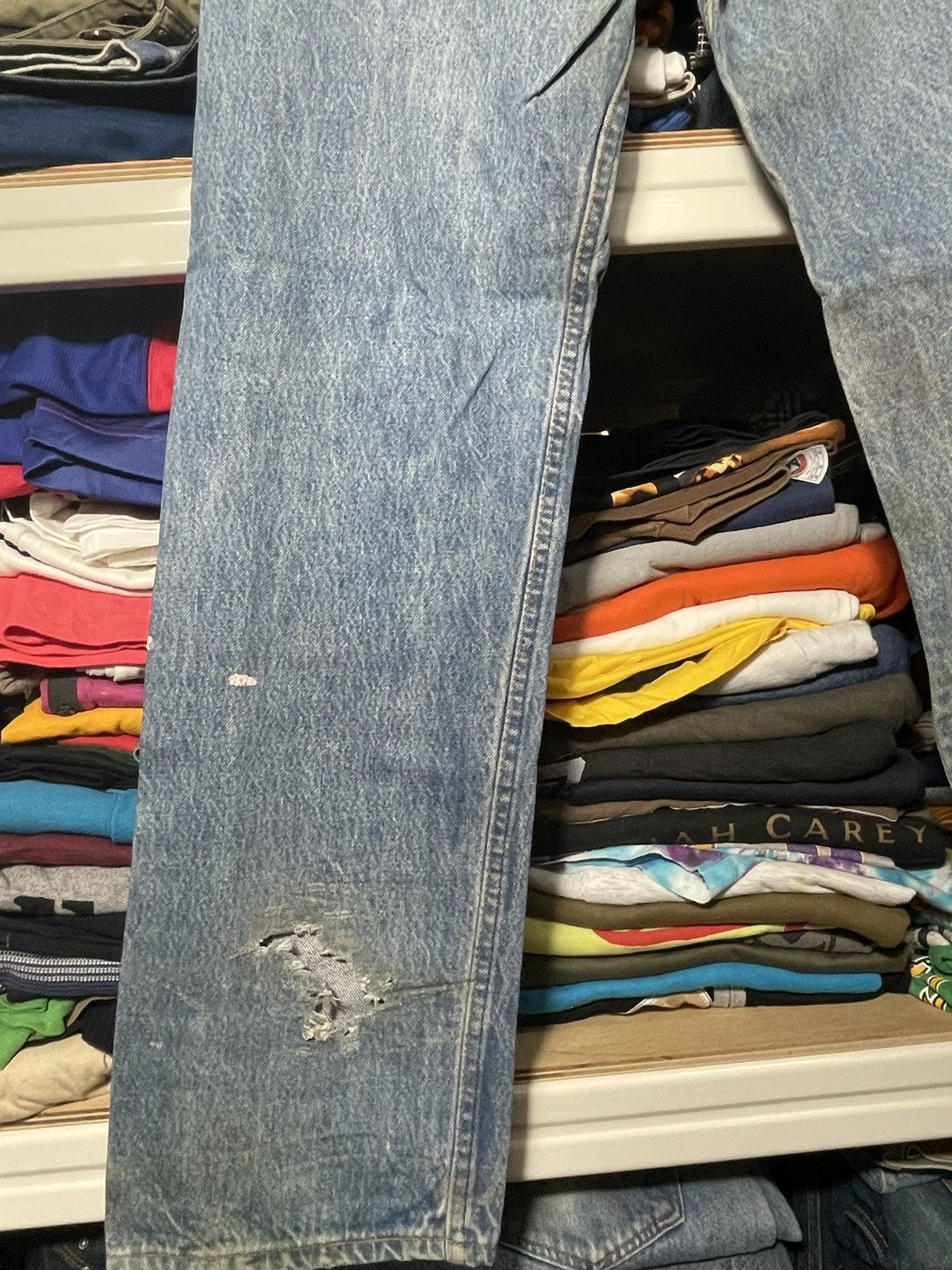Levi's Vintage Distressed Levis 501 Jeans Size US 33 - 9 Thumbnail