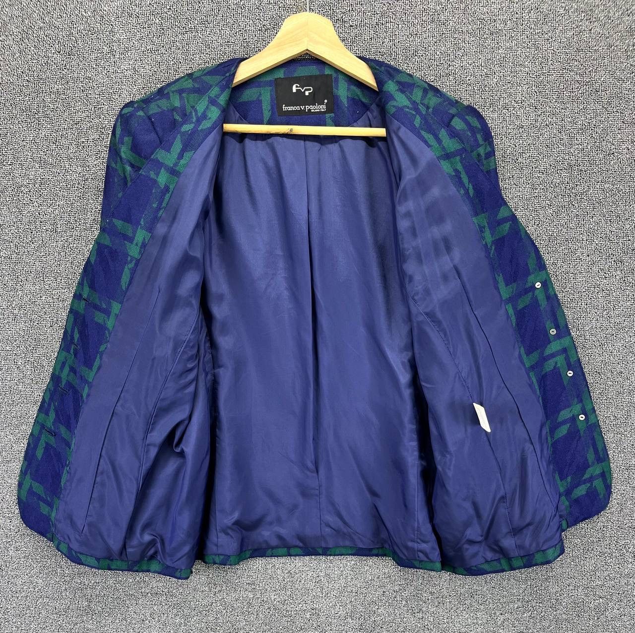 Paoloni Vintage Franca v. Paoloni Shadow Plaids Blazer Coat Jacket Size M / US 6-8 / IT 42-44 - 6 Thumbnail