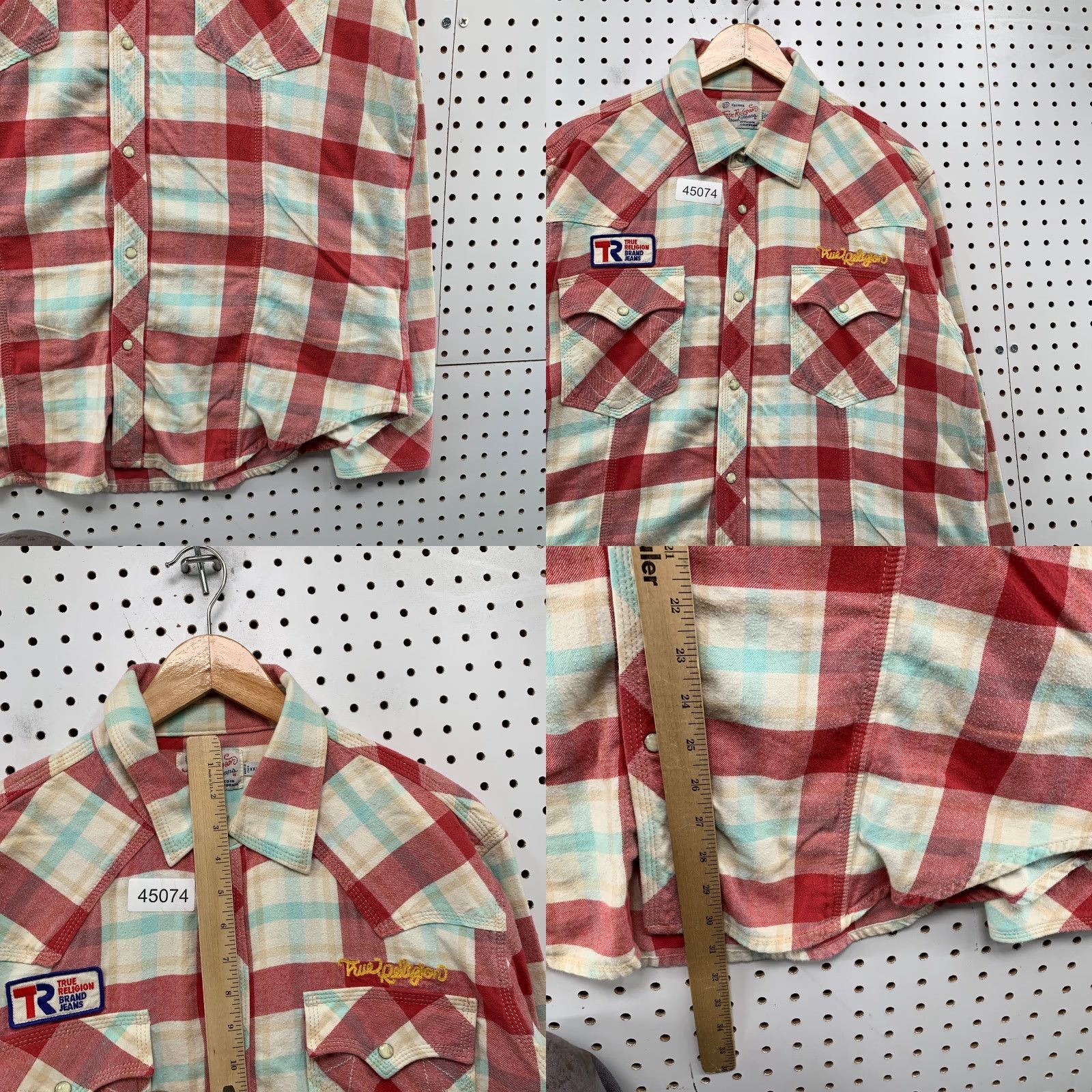 True Religion True Religion Shirt Mens 2XL Flannel Red Plaid Western Snap Size US XXL / EU 58 / 5 - 8 Thumbnail