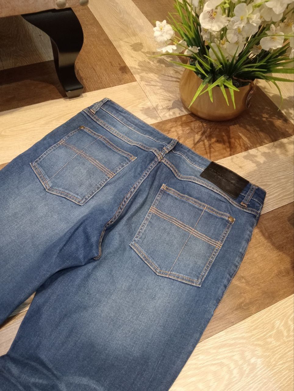 Japanese Brand JAPANESE 1PIU1UGUALE3 RELAX BLUE STRETCH PANTS Size US 35 - 9 Thumbnail