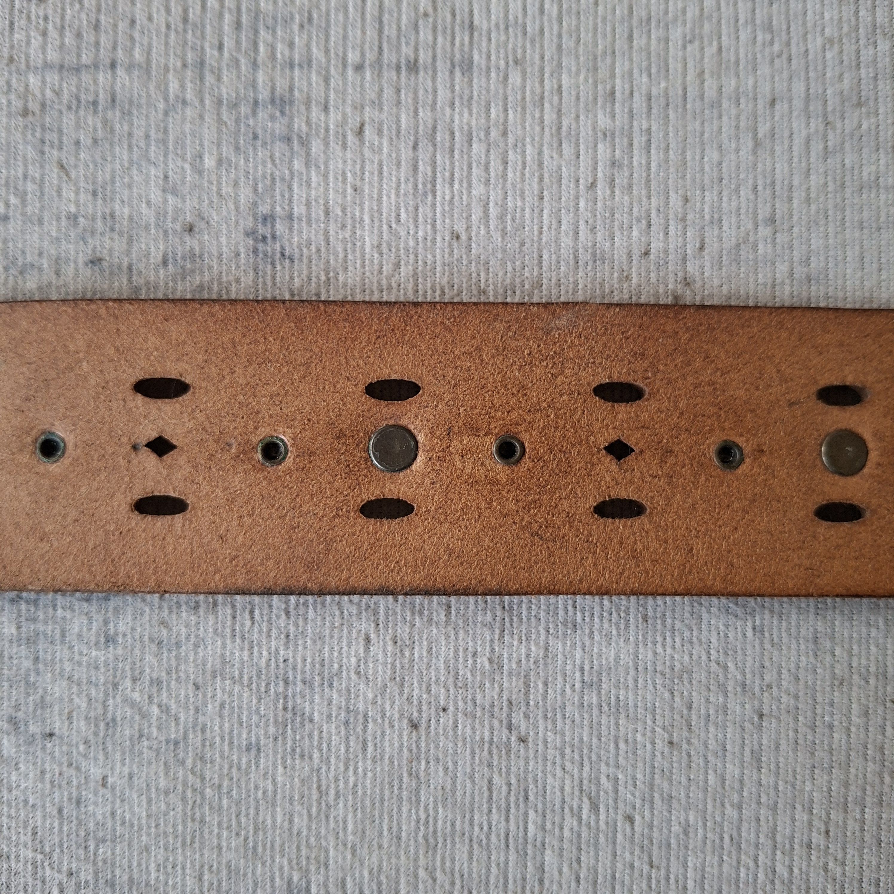 💥 Solid brass garrison stud punk rock eather belt