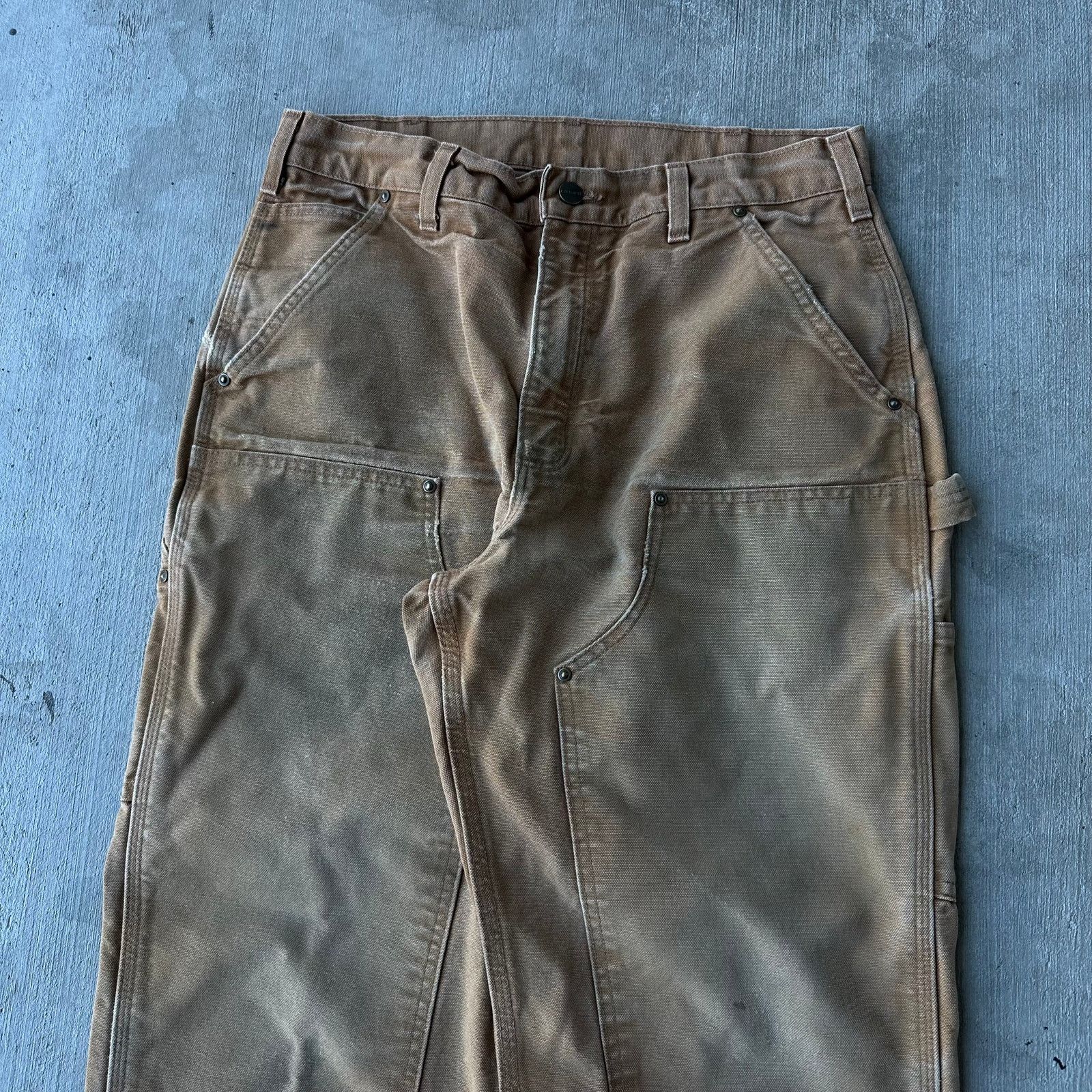 Carhartt × Vintage Carhartt brown double knee work wear carpenter pants Size US 32 / EU 48 - 2 Thumbnail