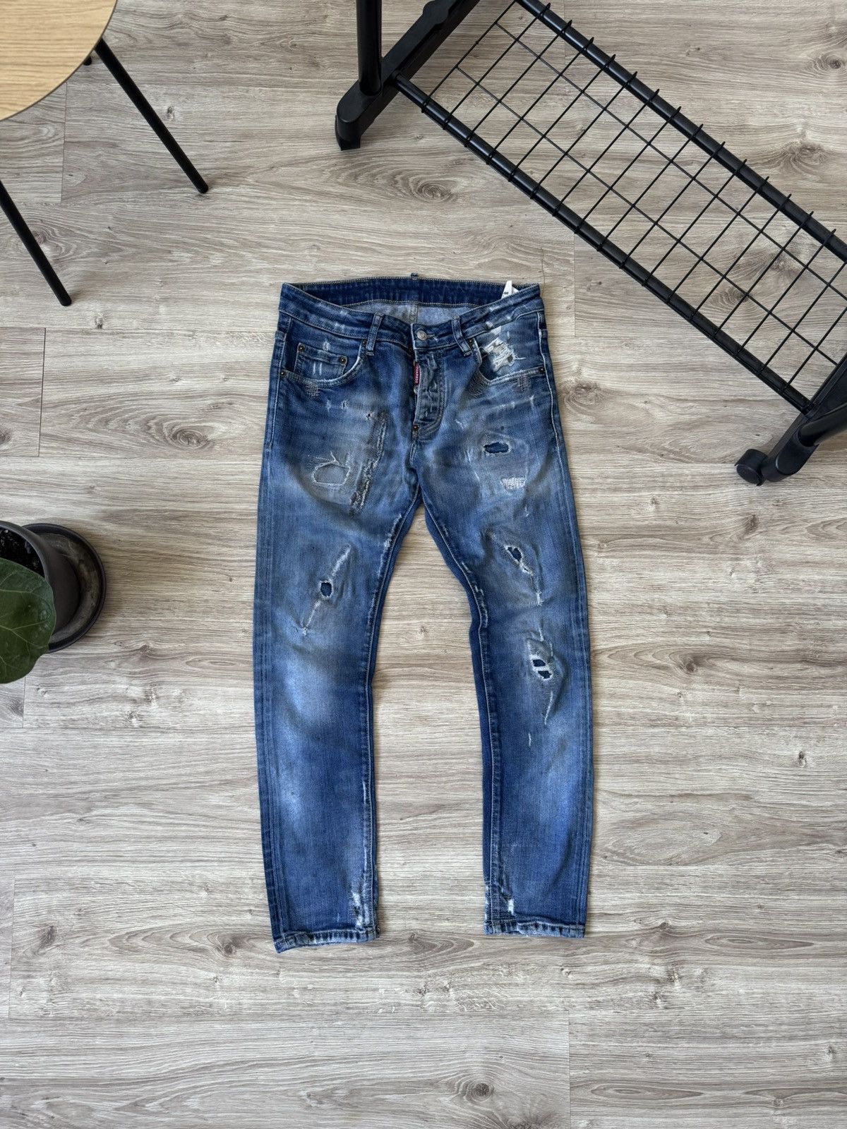 Dsquared2 Dsquared2 Distressed Painted Denim Jeans Size US 30 / EU 46 - 1 Thumbnail