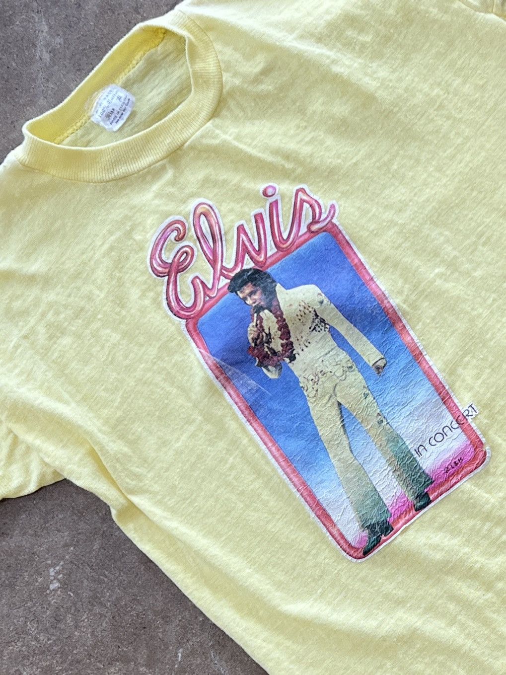 Band Tees True Vintage 70s Elvis Presley In Concert Tour Tee Large Size US L / EU 52-54 / 3 - 1 Thumbnail