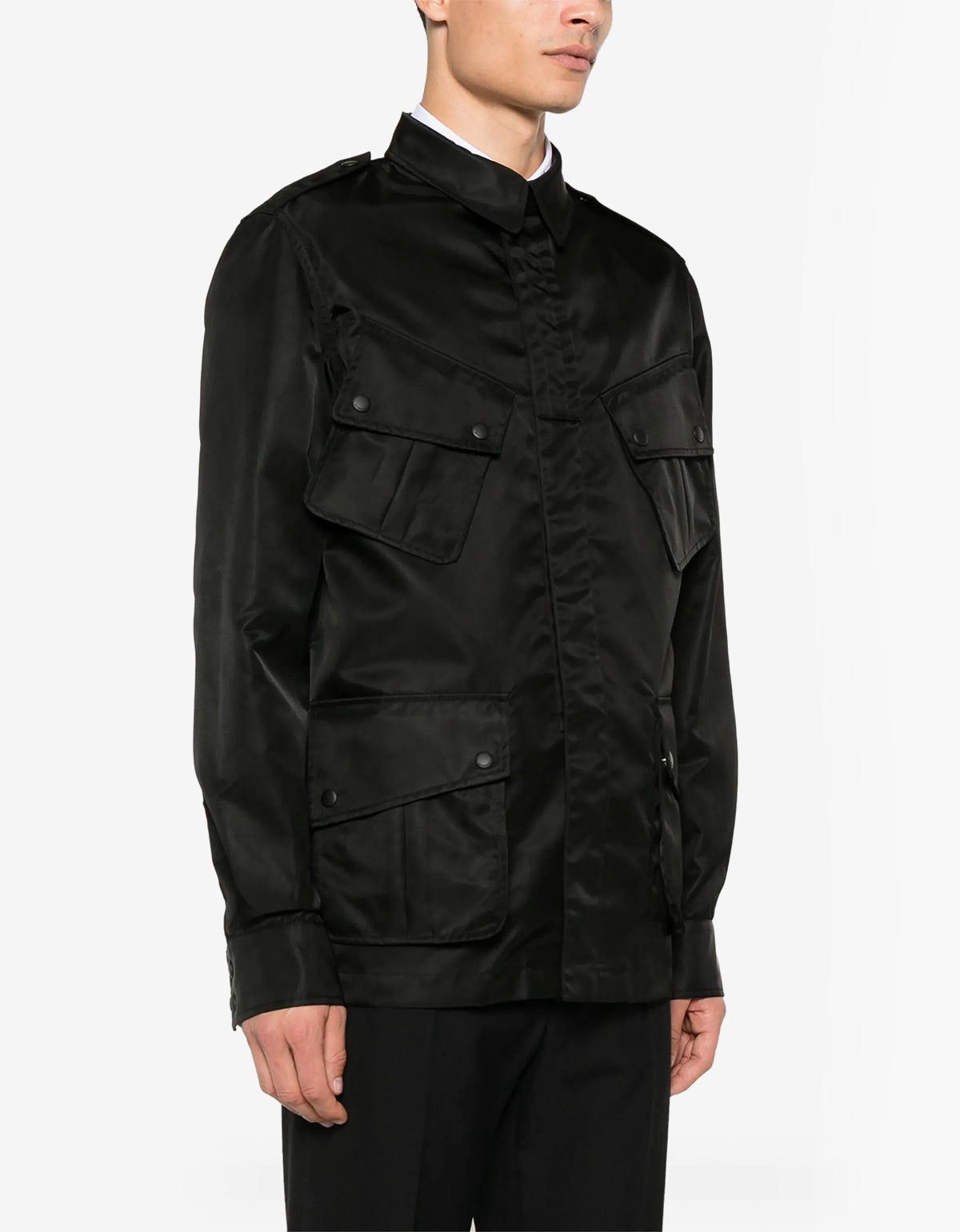 Givenchy Givenchy Black Applique Jacket SIZE 50 Size US L / EU 52-54 / 3 - 2 Thumbnail