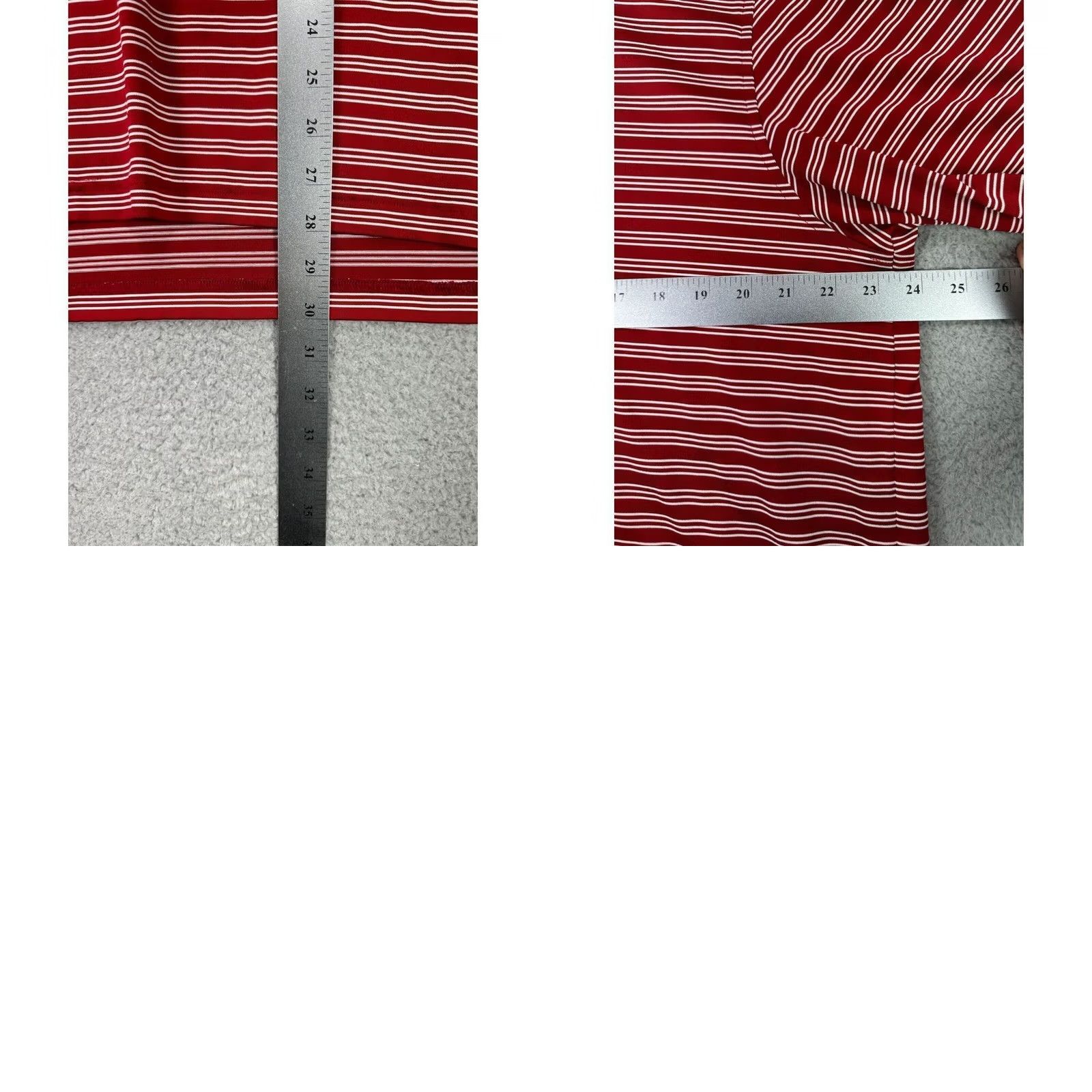 Under Armour Under Armour Polo Shirt Men's Large Red White Striped Rugby Golf Athletic Short Sleeve Collared Breathable Lightweight Polyester Elastane Size US L / EU 52-54 / 3 - 8 Thumbnail