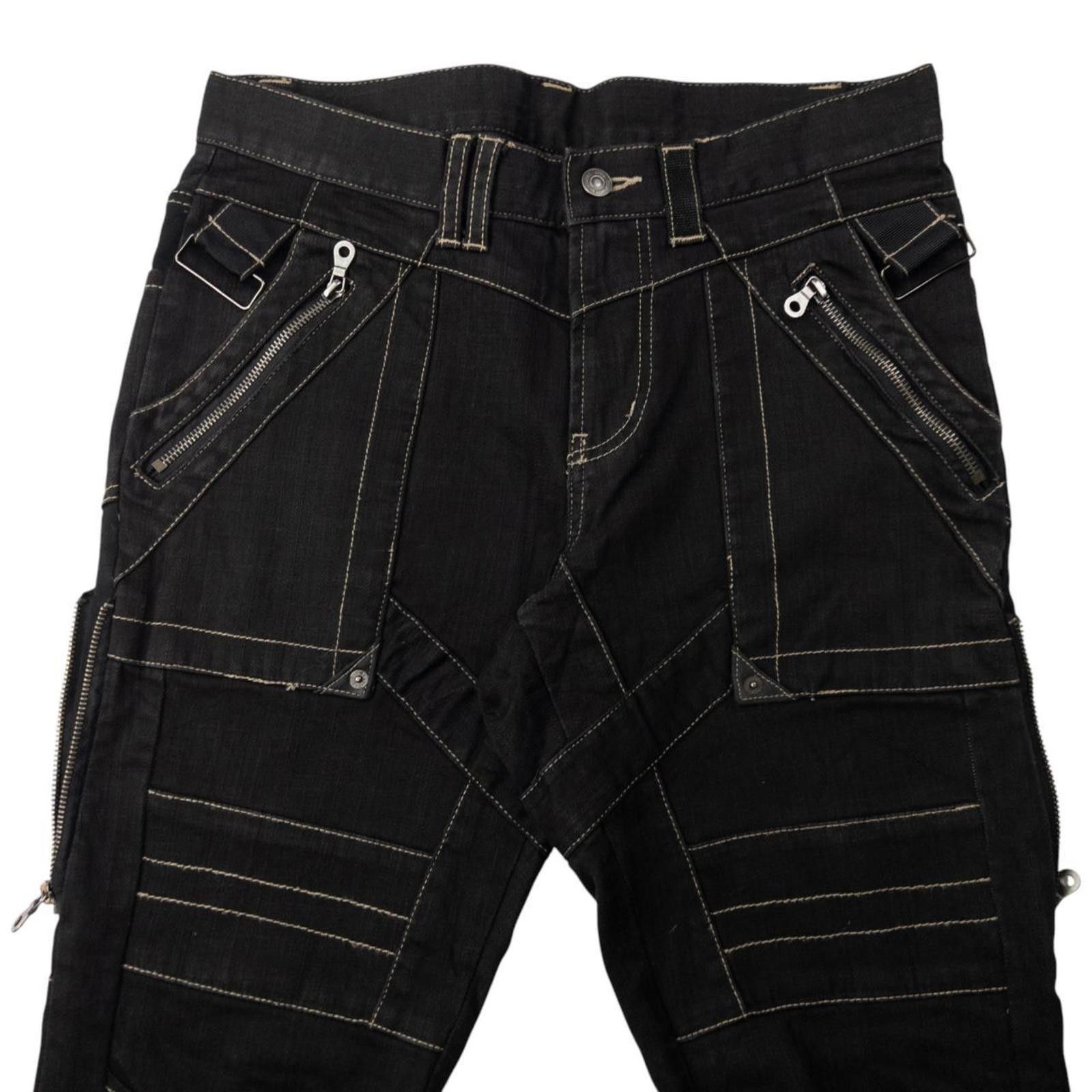 Other Vintage PPFM Multi Zip Denim Jeans Size M Size US 32 / EU 48 - 1 Thumbnail