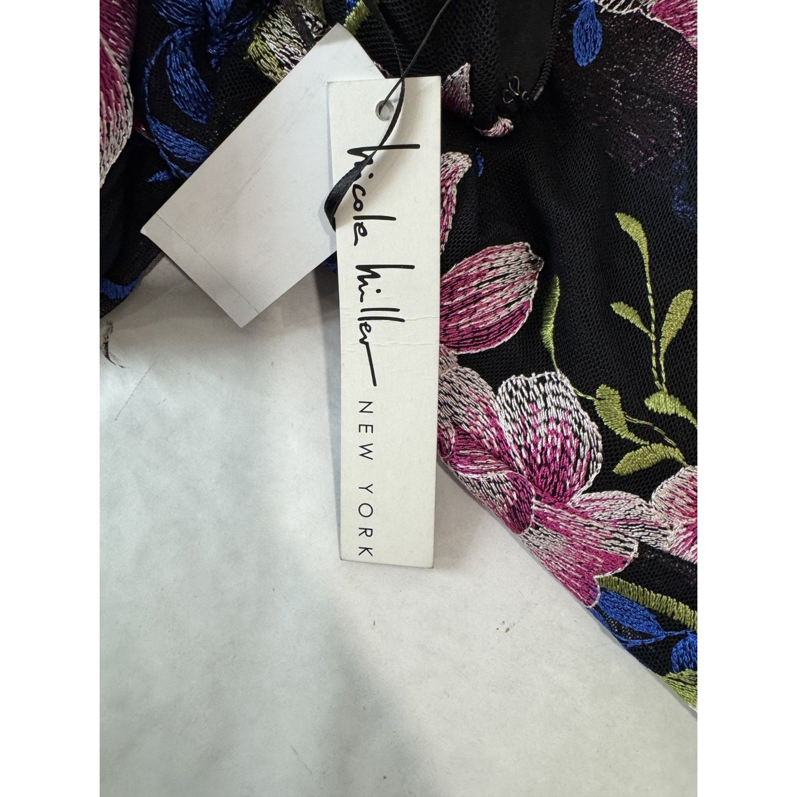 Nicole Miller Whimsigoth Cottagecore Nicole Miller Floral Dress Black 2 Size XS / US 0-2 / IT 36-38 - 6 Thumbnail