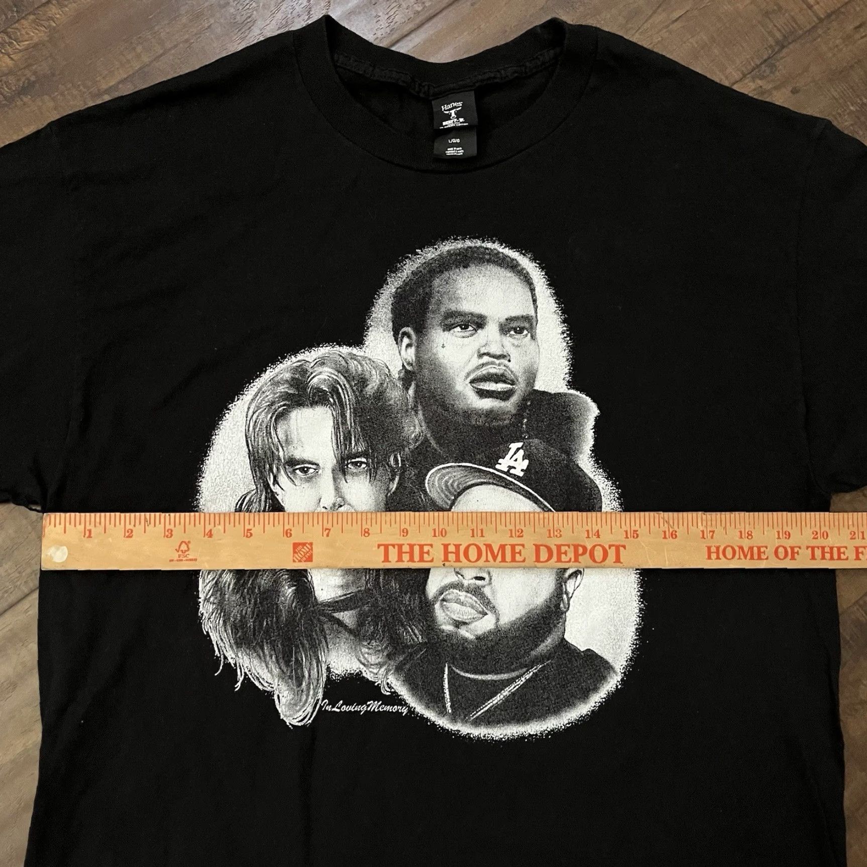 Hanes BonEs In Loving Memory Tour Shirt Eddy Baker Xavier Wulf Team SESH Music Rap Tee Size US L / EU 52-54 / 3 - 7 Thumbnail