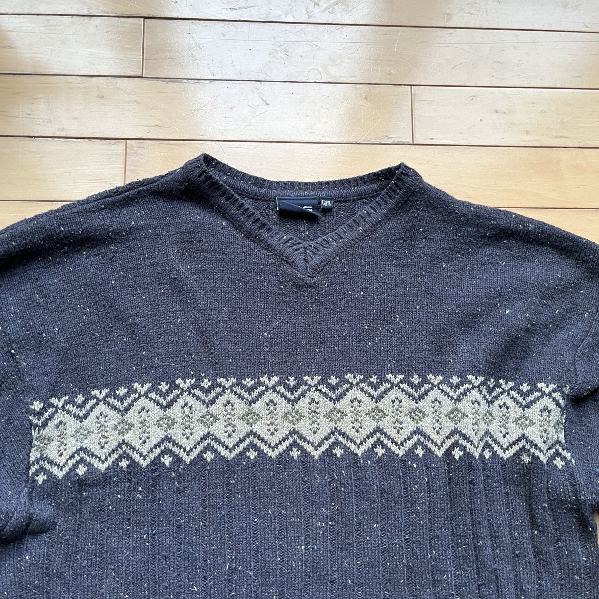 Vintage Dark Blue Vintage sweater Size US XL / EU 56 / 4 - 3 Thumbnail