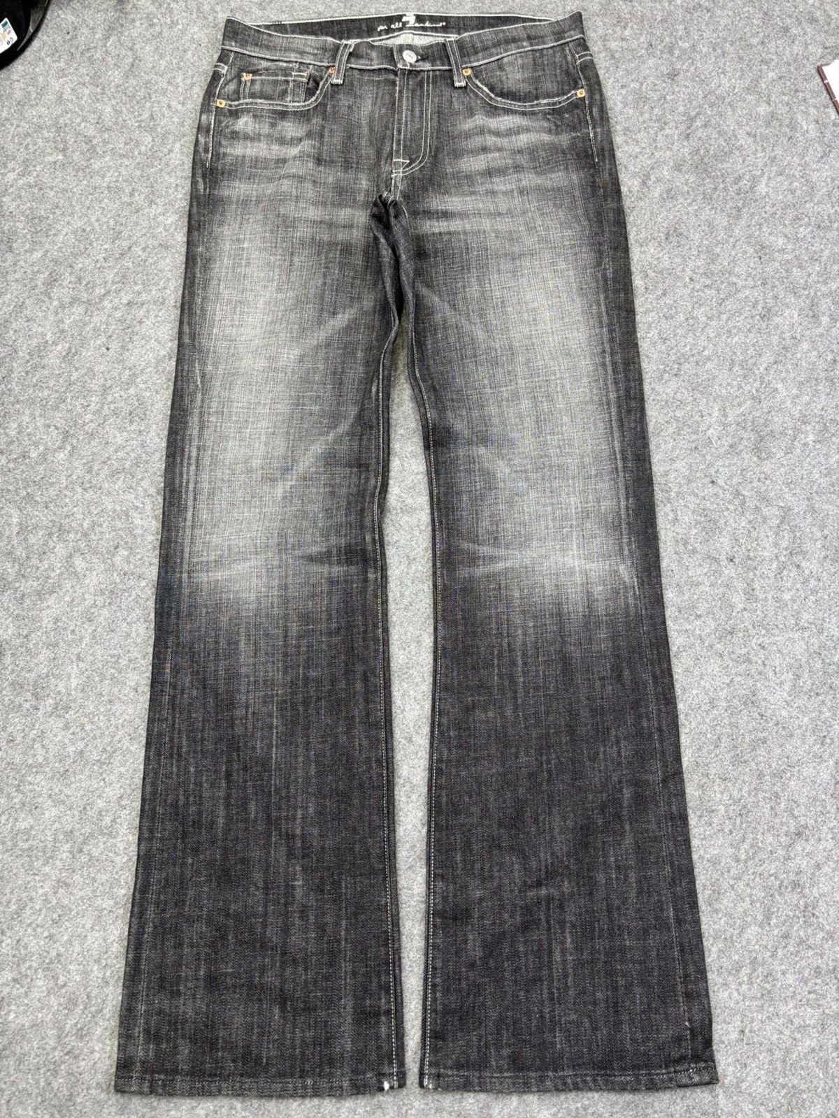 7 For All Mankind 💥90s Style Bootcut💥7 For All Mankind Black Wash Denim F906 Size US 32 / EU 48 - 13 Thumbnail