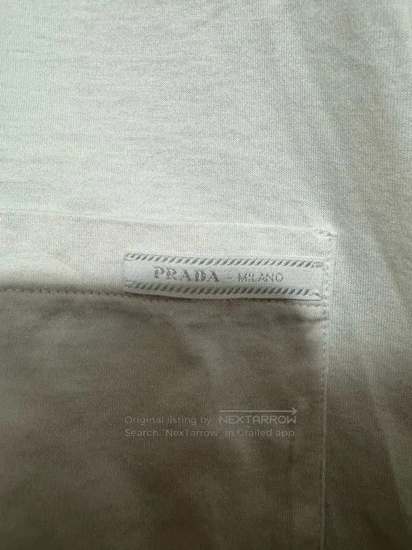 Prada Prada White Cotton Logo Embroidered T-Shirt. Size US XL / EU 56 / 4 - 3 Thumbnail