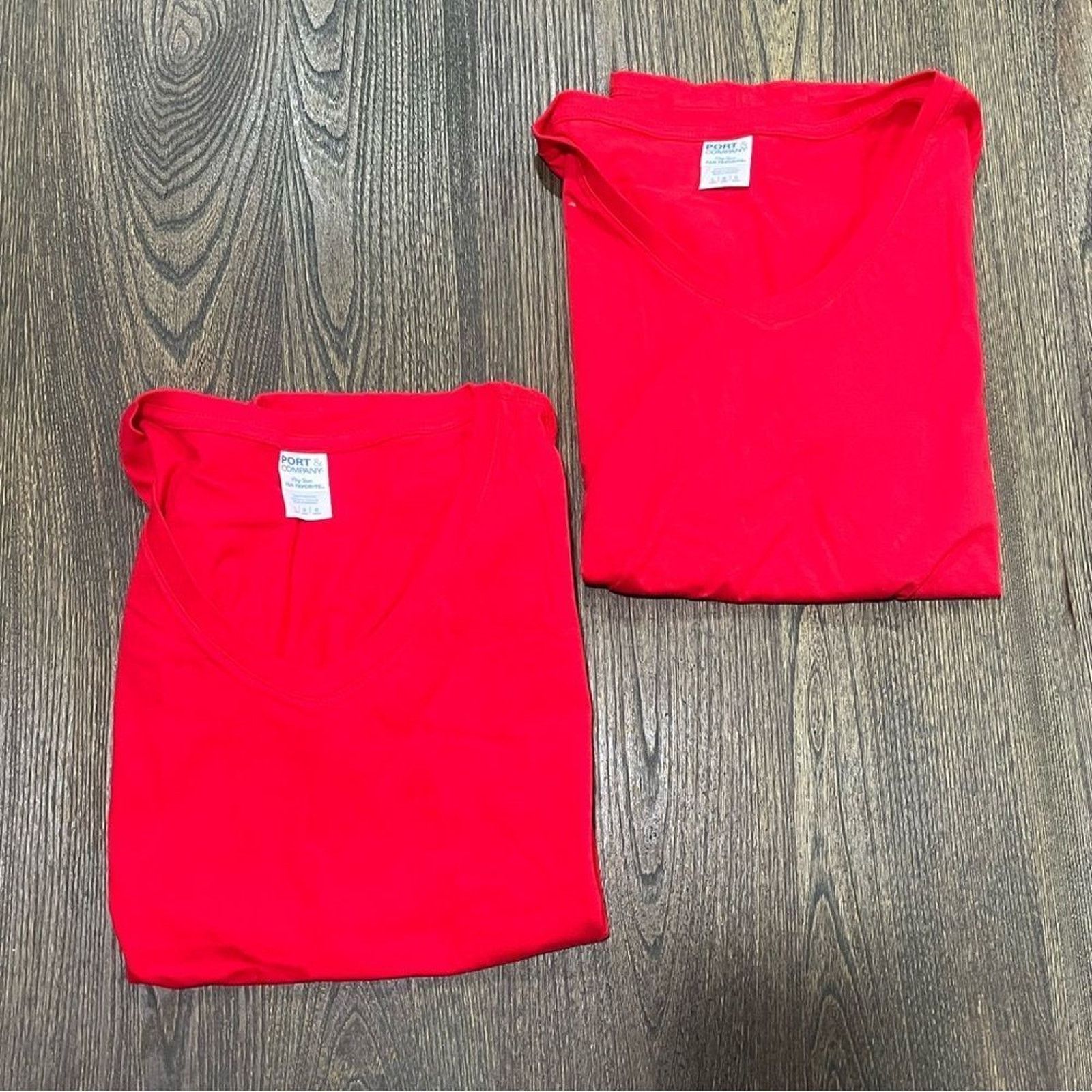Vintage NWOT Port & Company 2 Pack Womens Shirts Short Sleeve Size L Size L / US 10 / IT 46 - 1 Thumbnail