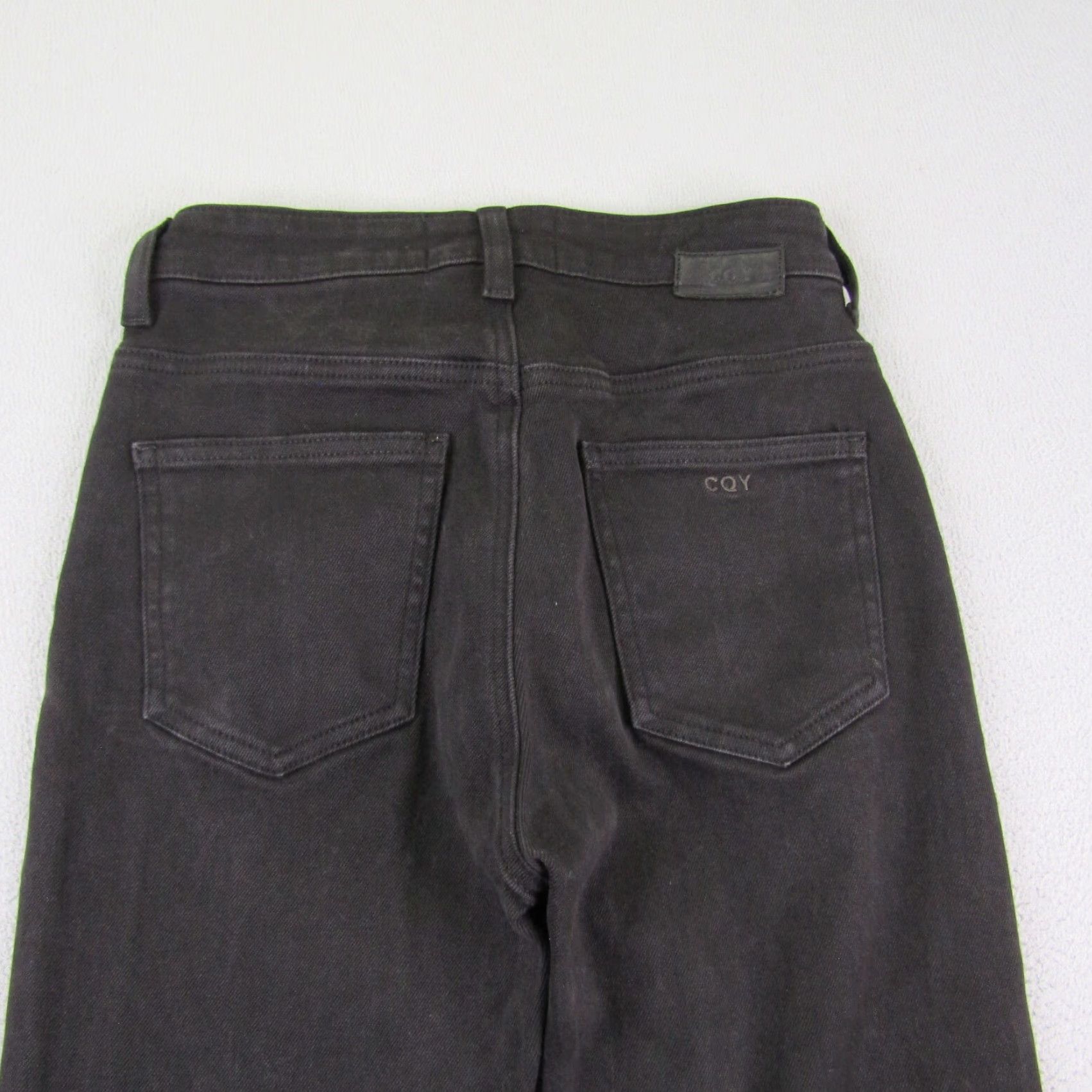 Vintage VINTAGE CQY Women's Jeans Skinny Fit High Rise Black Denim Size 25 Stretch Pockets Made in USA Size 24" / US 00 / IT 34 - 7 Thumbnail