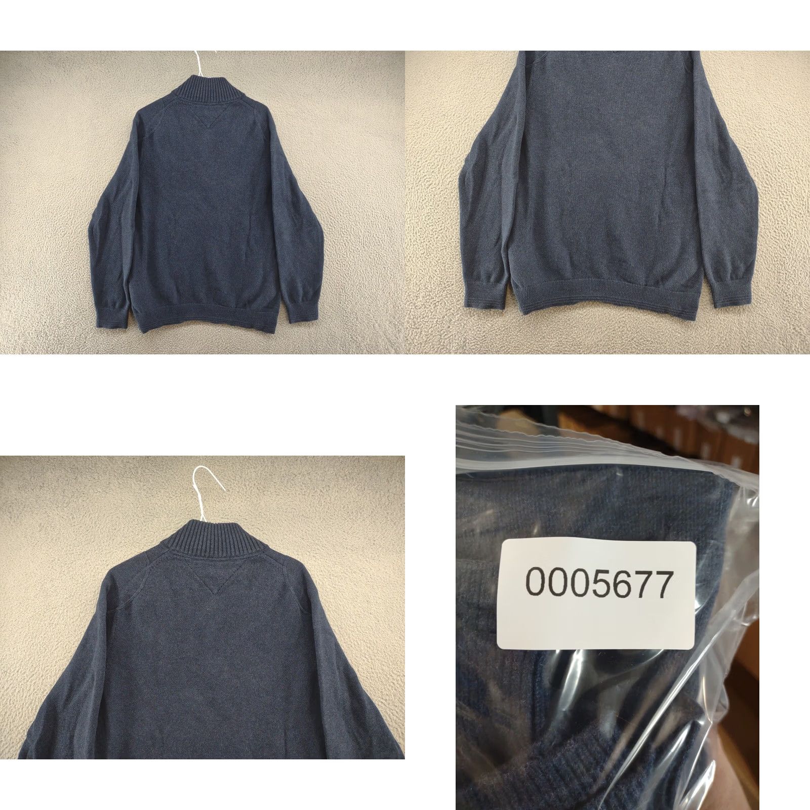 Tommy Hilfiger Tommy Hilfiger Men's Blue Knit Pullover 1/4 Button Elbow Patch Sweater SZ L Golf Buzzers? Size US L / EU 52-54 / 3 - 8 Thumbnail