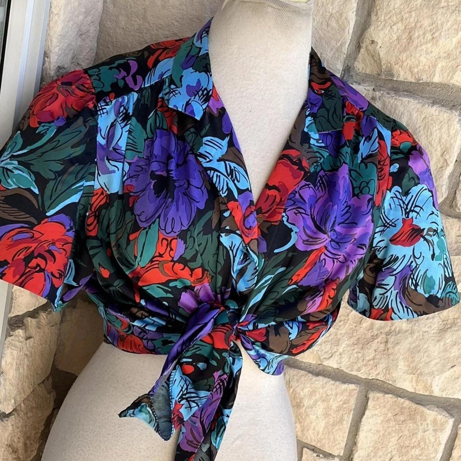 Other 80s vintage floral print blouse Size L / US 10 / IT 46 - 1 Thumbnail