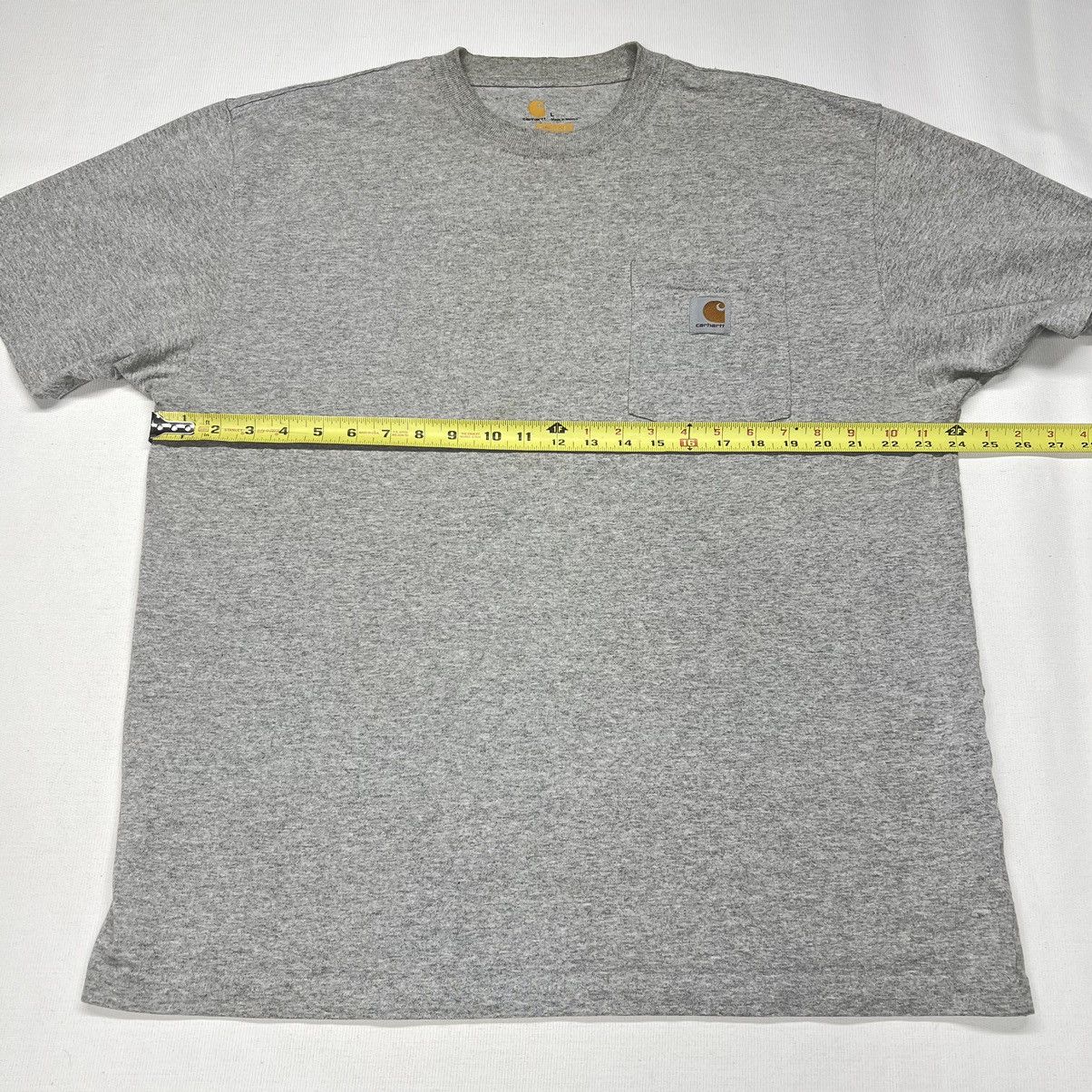 Carhartt Carhartt Tee Shirt Grey Original Fit Pocket Logo Workwear Size US L / EU 52-54 / 3 - 15 Thumbnail