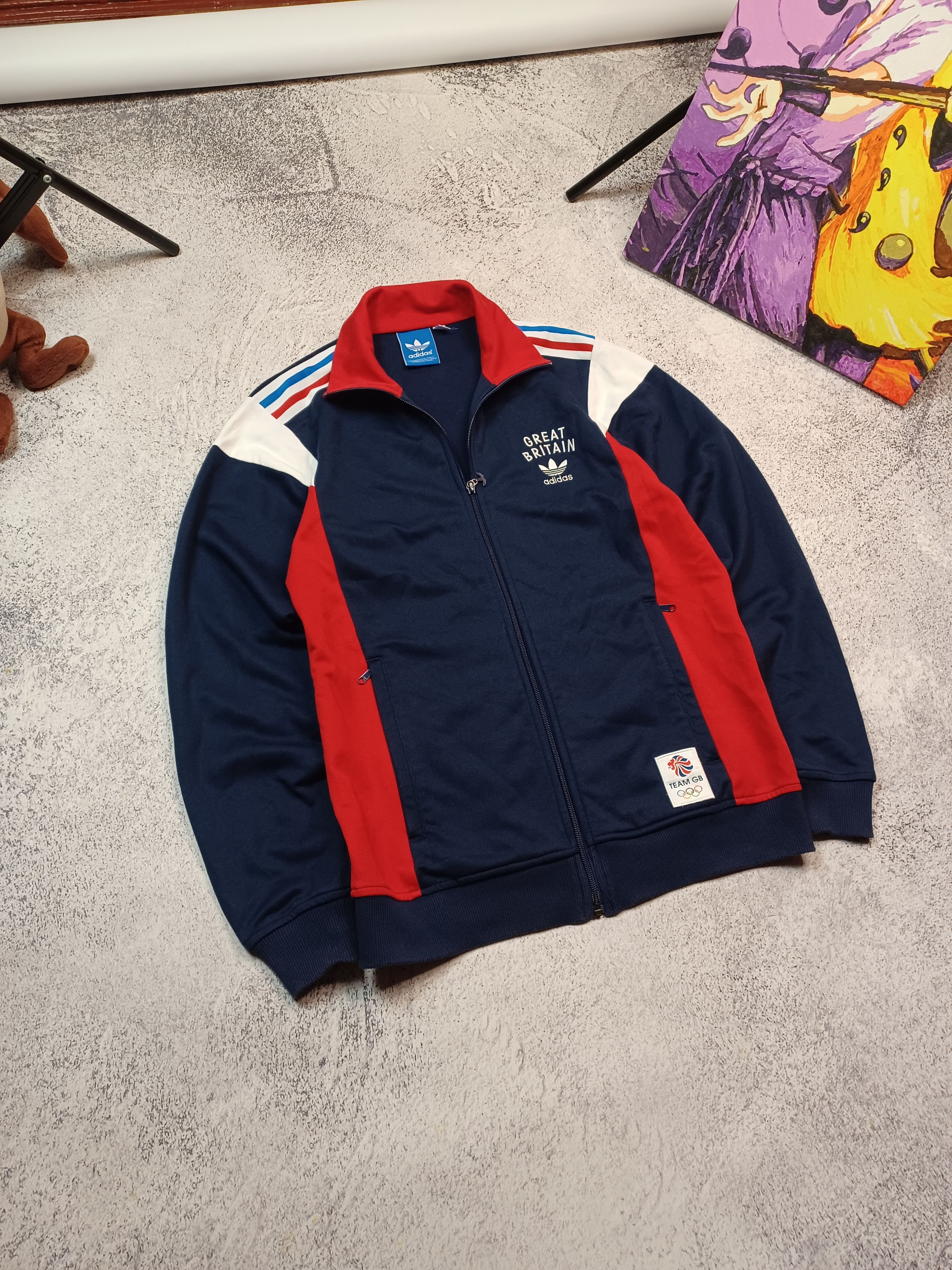 Adidas Adidas Team GB 2012 Great Britain Zip Track Jacket Top Size US M / EU 48-50 / 2 - 1 Thumbnail