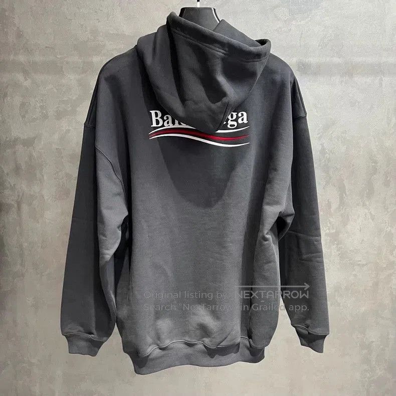 Balenciaga Balenciaga Gray Logo Print Hoodie Sweatshirt. Size US S / EU 44-46 / 1 - 2 Thumbnail
