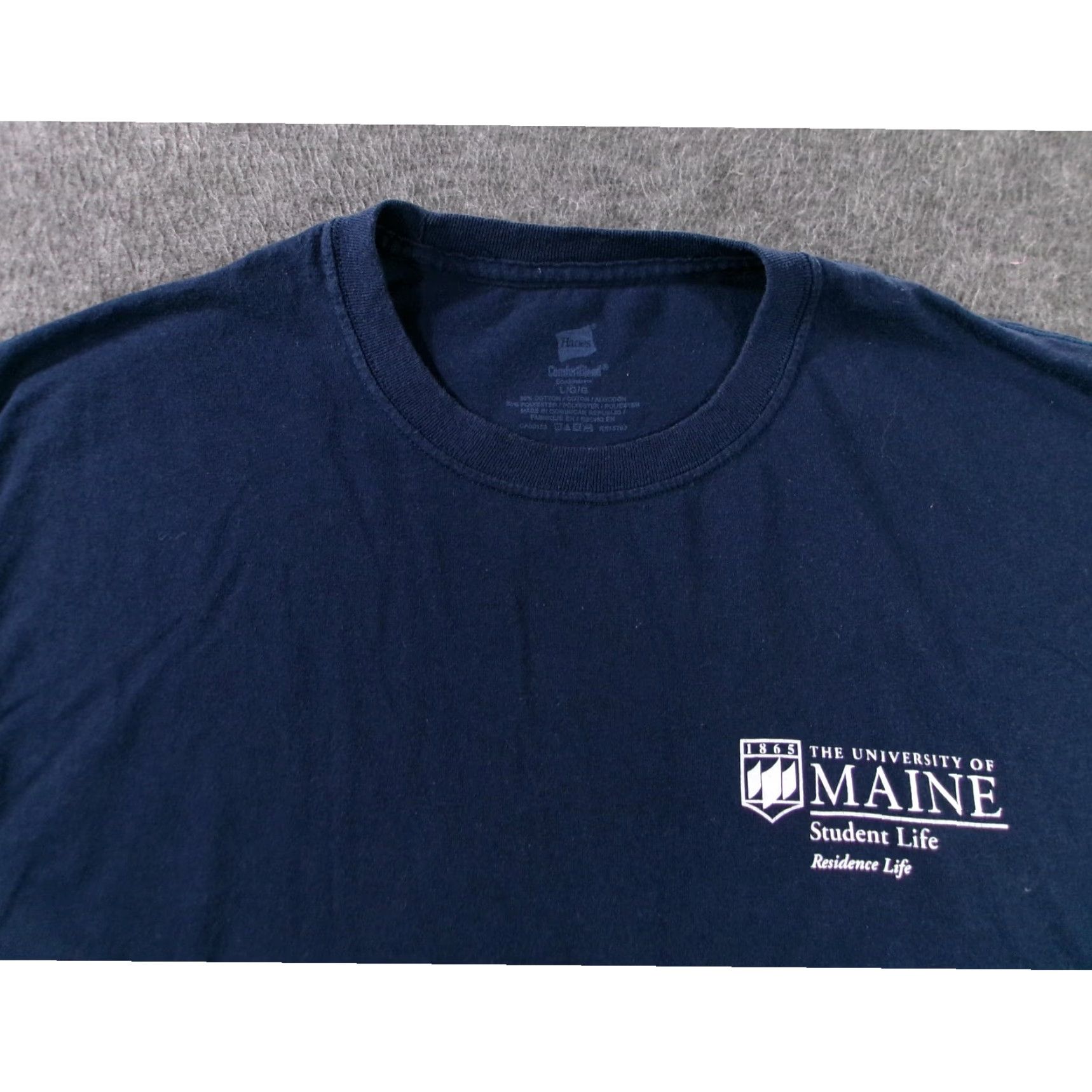 Hanes Hanes Maine University T-Shirt Men's Large Navy Blue Graphic Print Casual Size US L / EU 52-54 / 3 - 2 Thumbnail