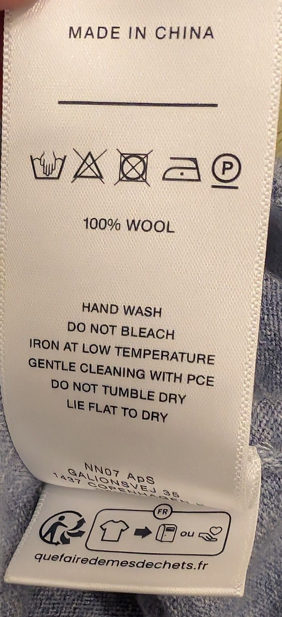 NN07 NN07 No Nationality Ted Sweater 100% Wool Tint Blue Size US XL / EU 56 / 4 - 5 Thumbnail