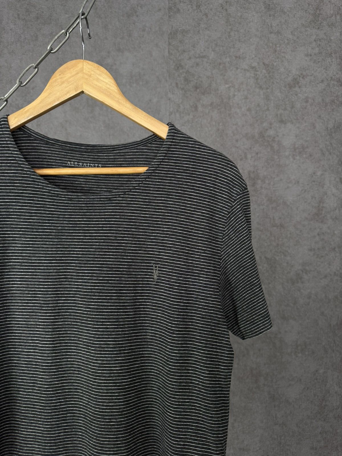 Allsaints × Designer Allsaints designer logo striped tee Size US M / EU 48-50 / 2 - 2 Thumbnail
