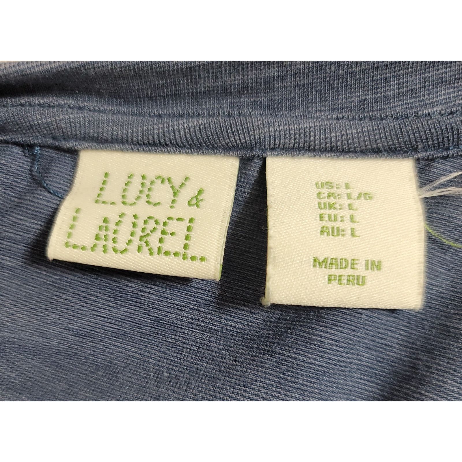 Other Lucy & Laurel Anthropologie Blue Crisscross Hem Top L Size L / US 10 / IT 46 - 4 Thumbnail