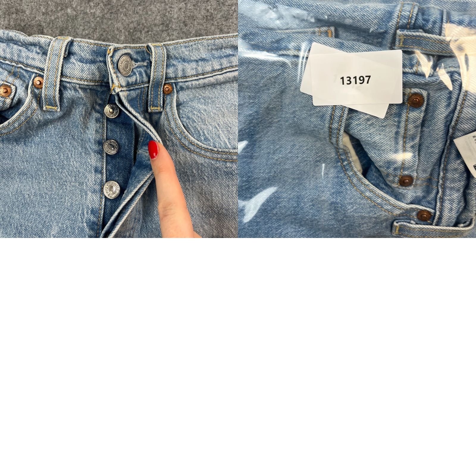 Levi's Levi's Womens Jeans Ribcage Straight 24 25 UK 4 Cropped Light Wash Blue Stretch Jeans Reflecting Vintage? No - Regular Rise High Rise? Size 27" / US 4 / IT 40 - 9 Thumbnail