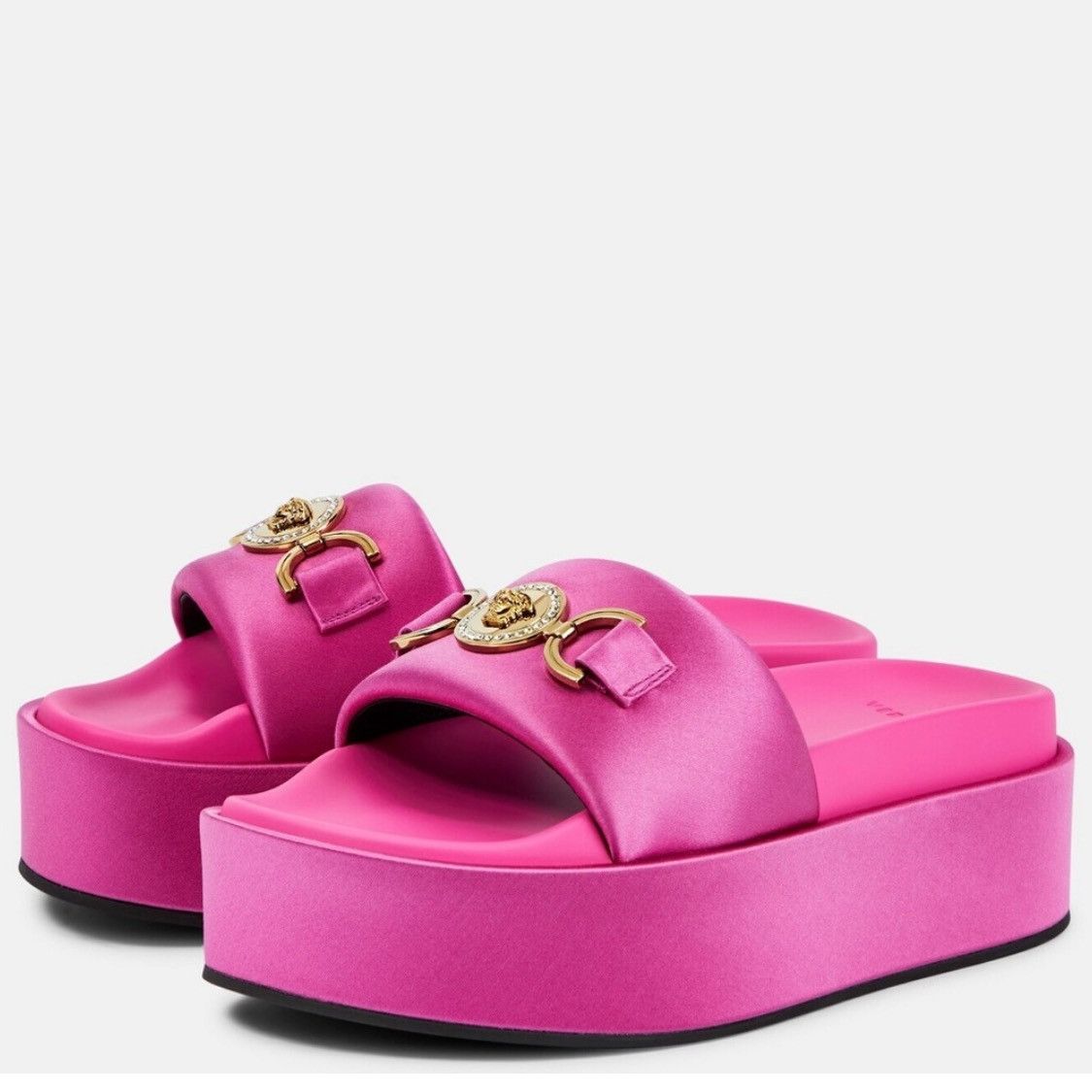 Versace Versace - Medusa Biggie satin platform sandals Size US 6 / IT 36 - 2 Thumbnail