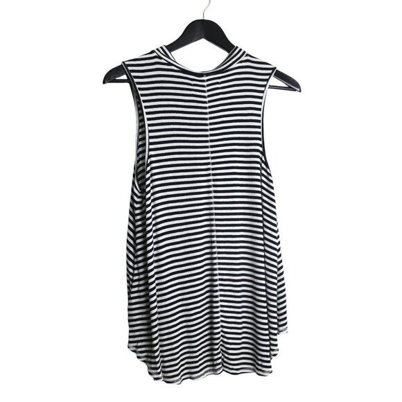 Anthropologie Anthropologie Pure + Good Striped Tank Top Mock Neck Size M / US 6-8 / IT 42-44 - 4 Thumbnail