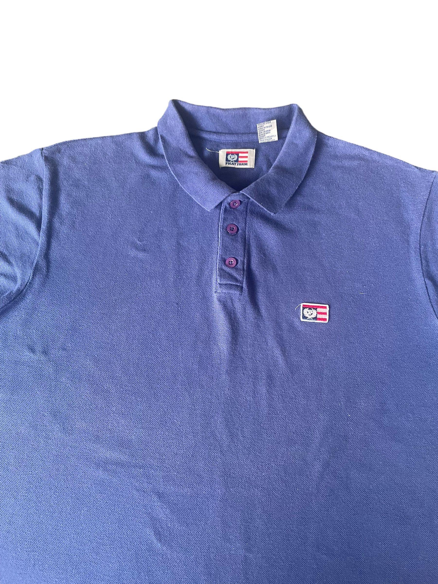 Designer × Phat Farm × Vintage Phat Farm Polo Tshirt Faded Wash Size US XL / EU 56 / 4 - 2 Thumbnail