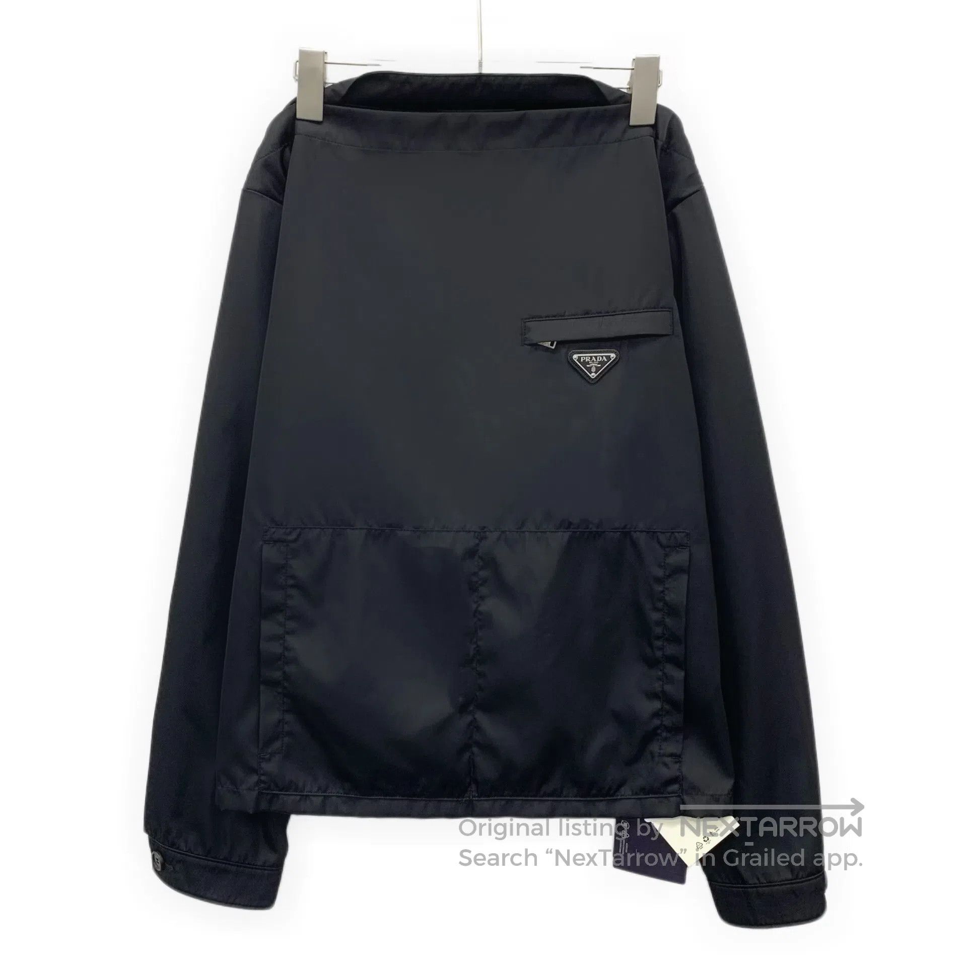 Prada Prada Black triangle logo nylon long-sleeve jacket| Size US M / EU 48-50 / 2 - 1 Thumbnail
