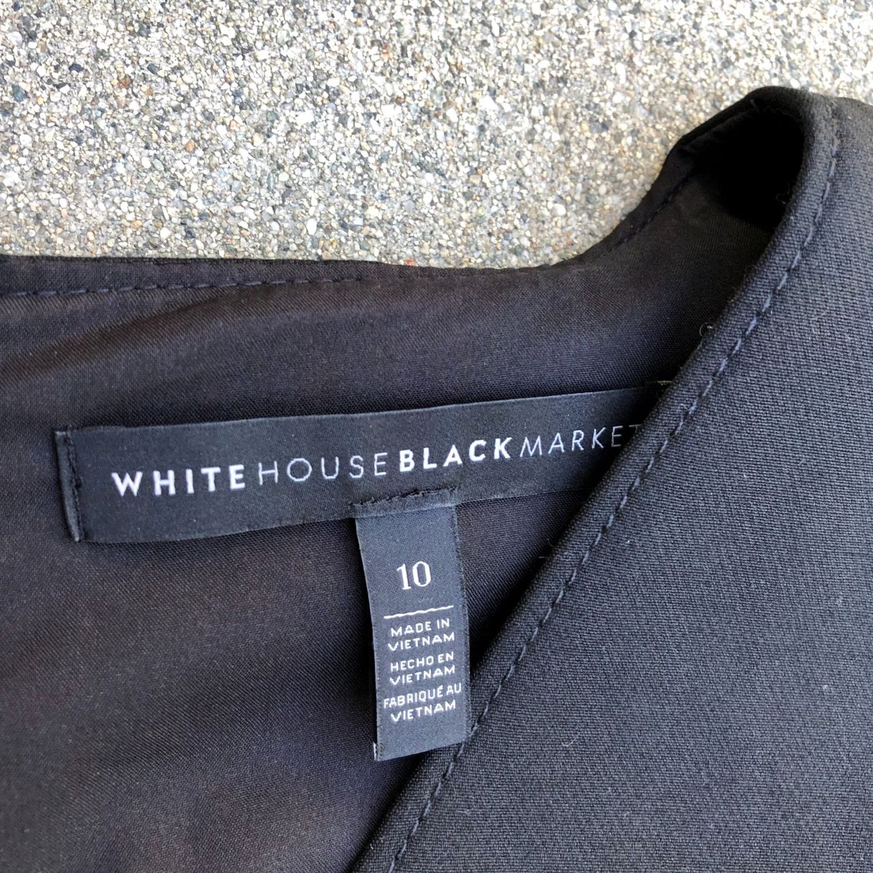 White House Black Market WHITE House Black Market Black Dress Women's 10 Sleeveless Knee Length Pencil Dress Size L / US 10 / IT 46 - 4 Thumbnail