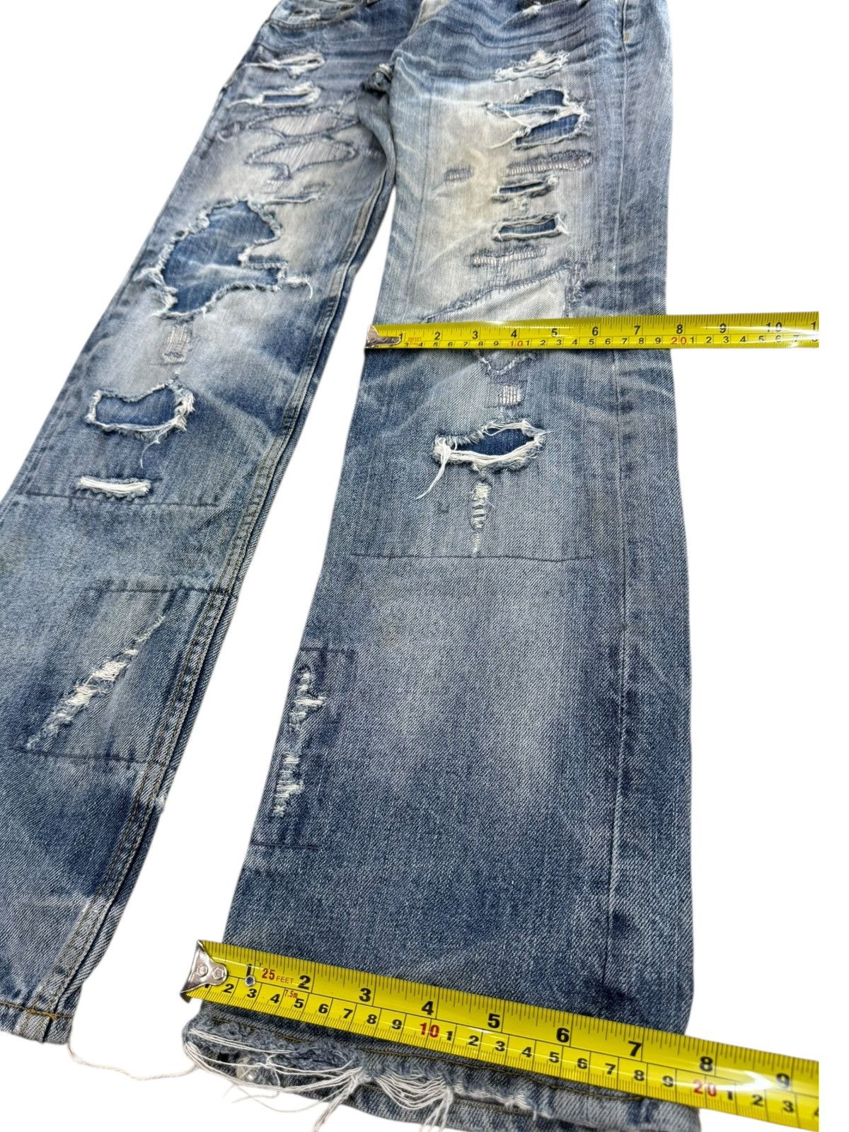 JACKROSE Vintage Jackrose Distressed Light Wash Flare Jeans Size US 29 - 14 Thumbnail