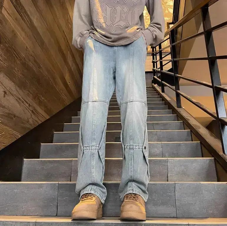 Japanese Brand Retro casual straight leg jeans Size US 32 / EU 48 - 2 Thumbnail