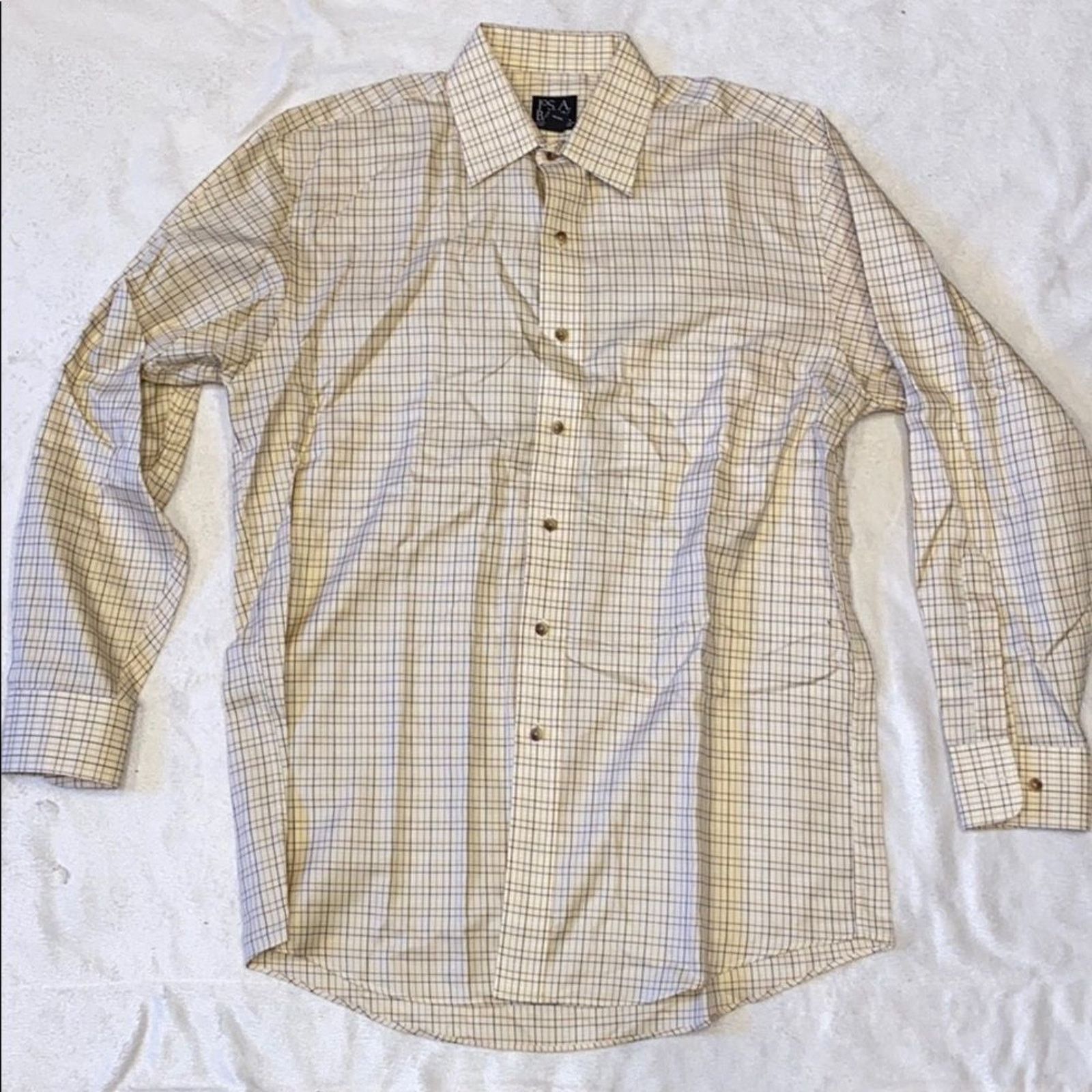Jos. A. Bank Joseph A. Bank Yellow Plaid Button Down Shirt | Sz M Size US M / EU 48-50 / 2 - 2 Thumbnail