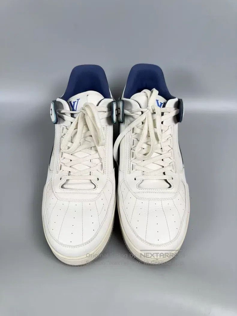 Louis Vuitton Louis Vuitton Trainer White and Blue Casual Shoes Size US 7 / EU 40 - 1 Thumbnail