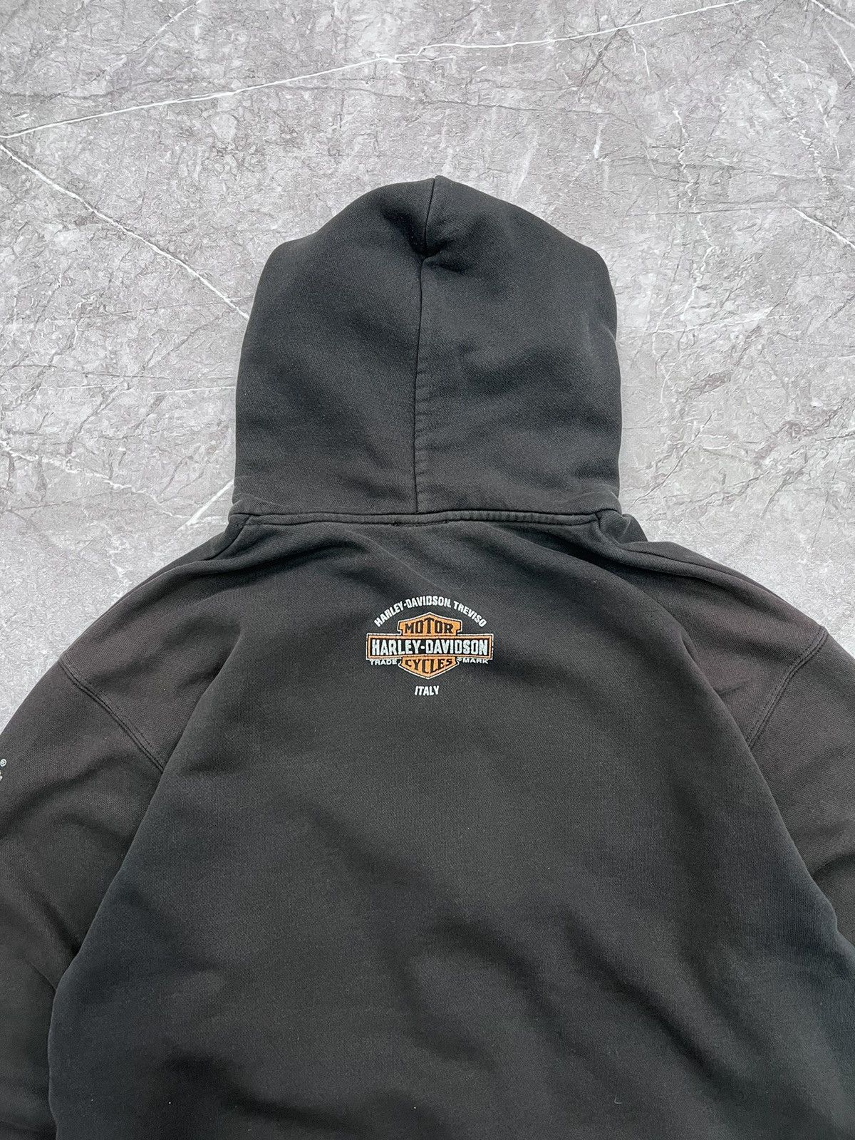 VINTAGE ZIP 90s Harley Davidson hoodie sun faded