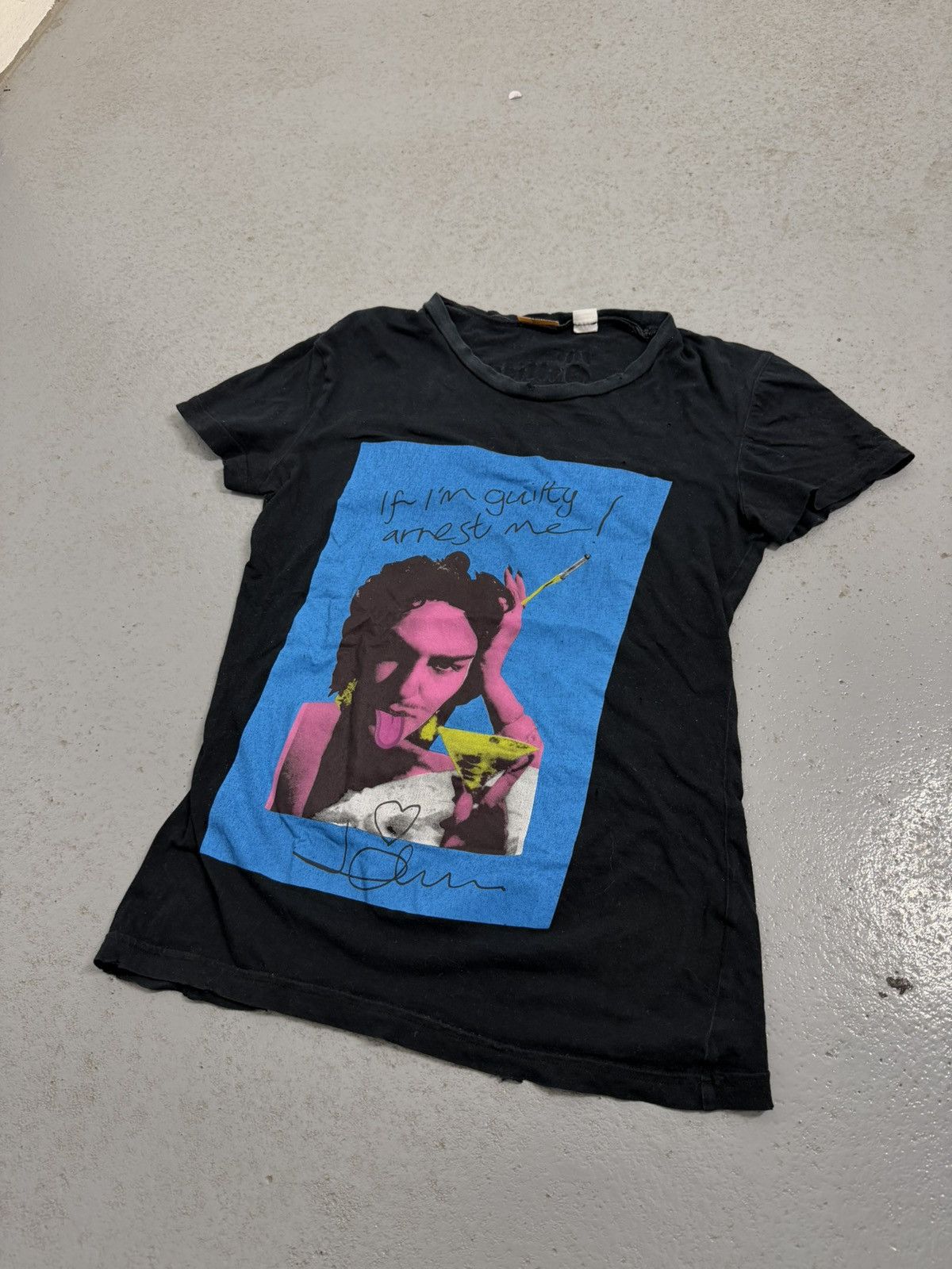 John Galliano John Galliano If Im Guilty Arrest Me 00s Vintage T-Shirt Size US XS / EU 42 / 0 - 2 Thumbnail