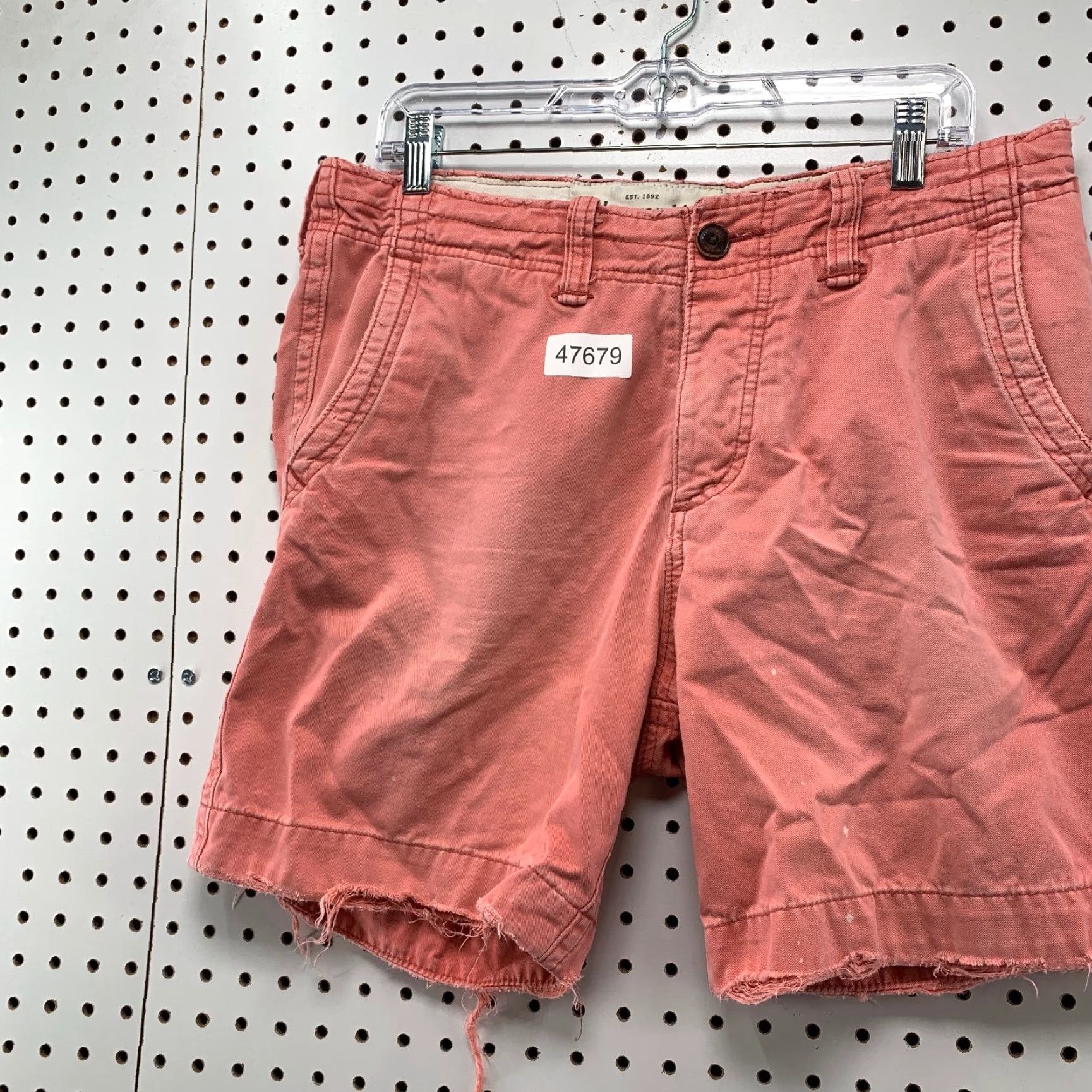 Abercrombie & Fitch Vintage Abercrombie & Fitch Shorts Mens 30 Pink Military Canvas Chino Baggy Size US 30 / EU 46 - 4 Thumbnail