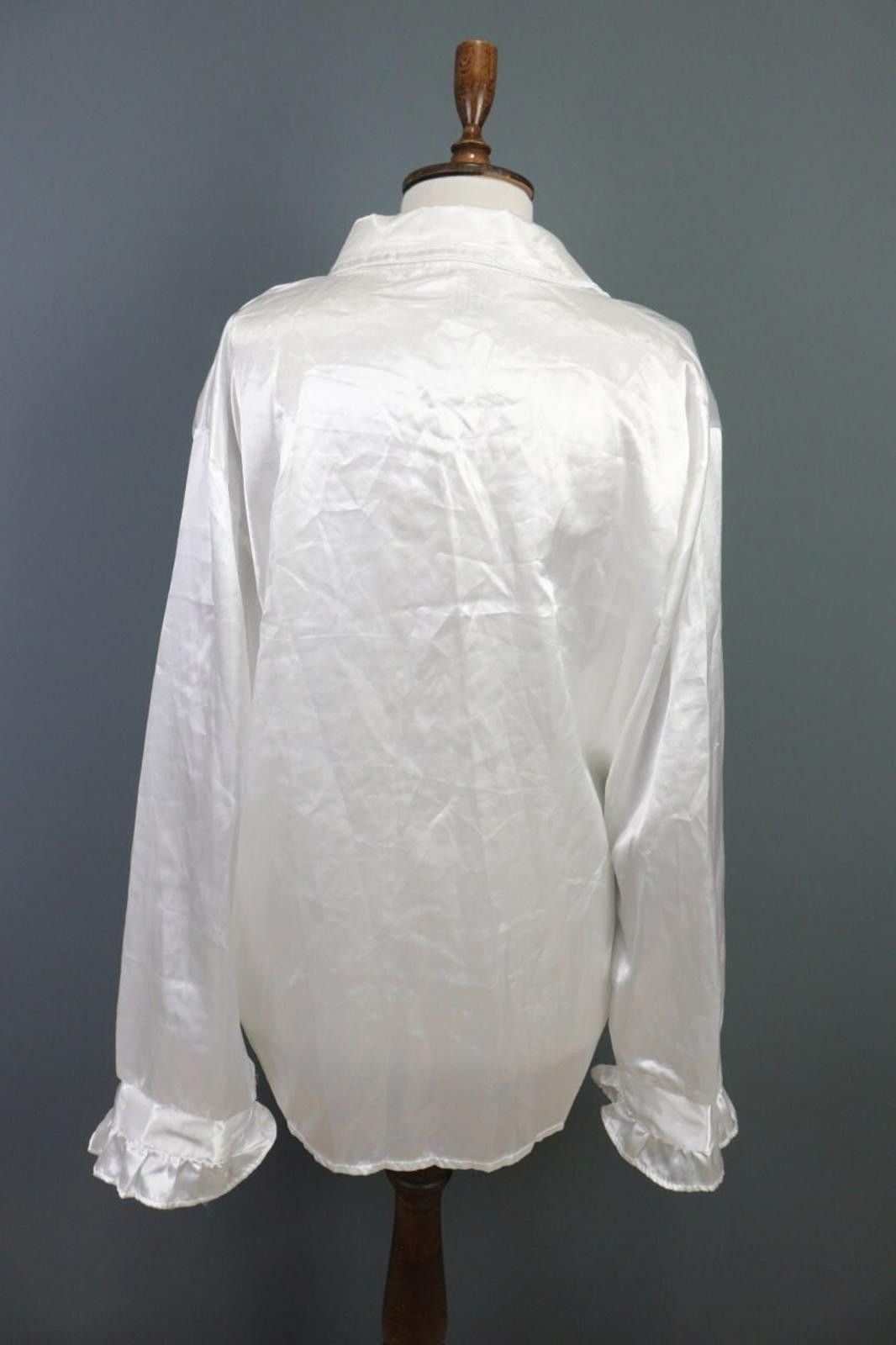 Wolford Woman's Wolford White Ruffle Silk Mix Tunic Top Shirt Size M Size M / US 6-8 / IT 42-44 - 8 Thumbnail