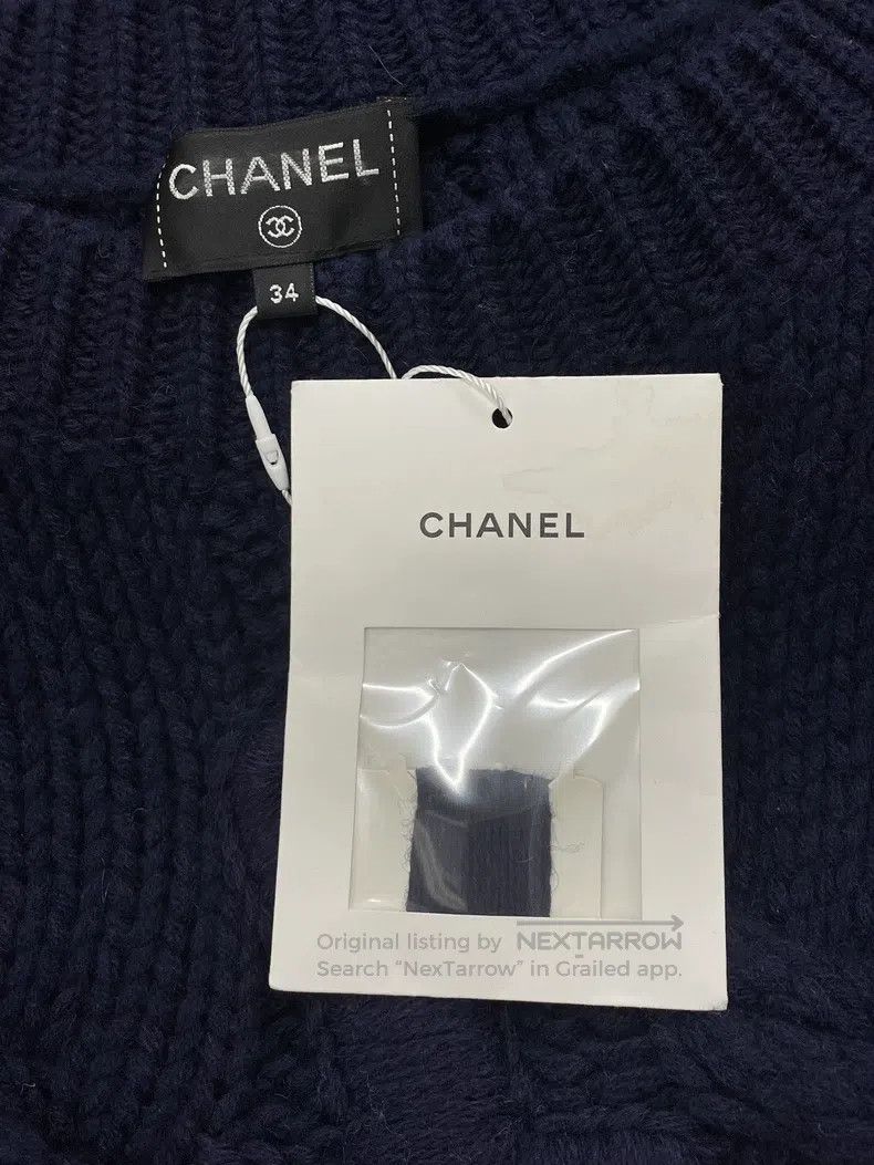 Chanel Chanel 18A Hamburger Series Dark Blue Anchor Pattern Knitt Size XXS / US 00 / IT 34 - 5 Thumbnail