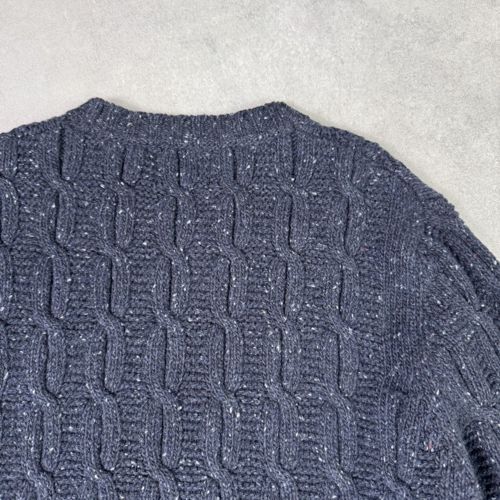 Barbour Barbour Beacon Brand Cable Knit Men Wool Sweater Size L Blue Size US L / EU 52-54 / 3 - 18 Thumbnail